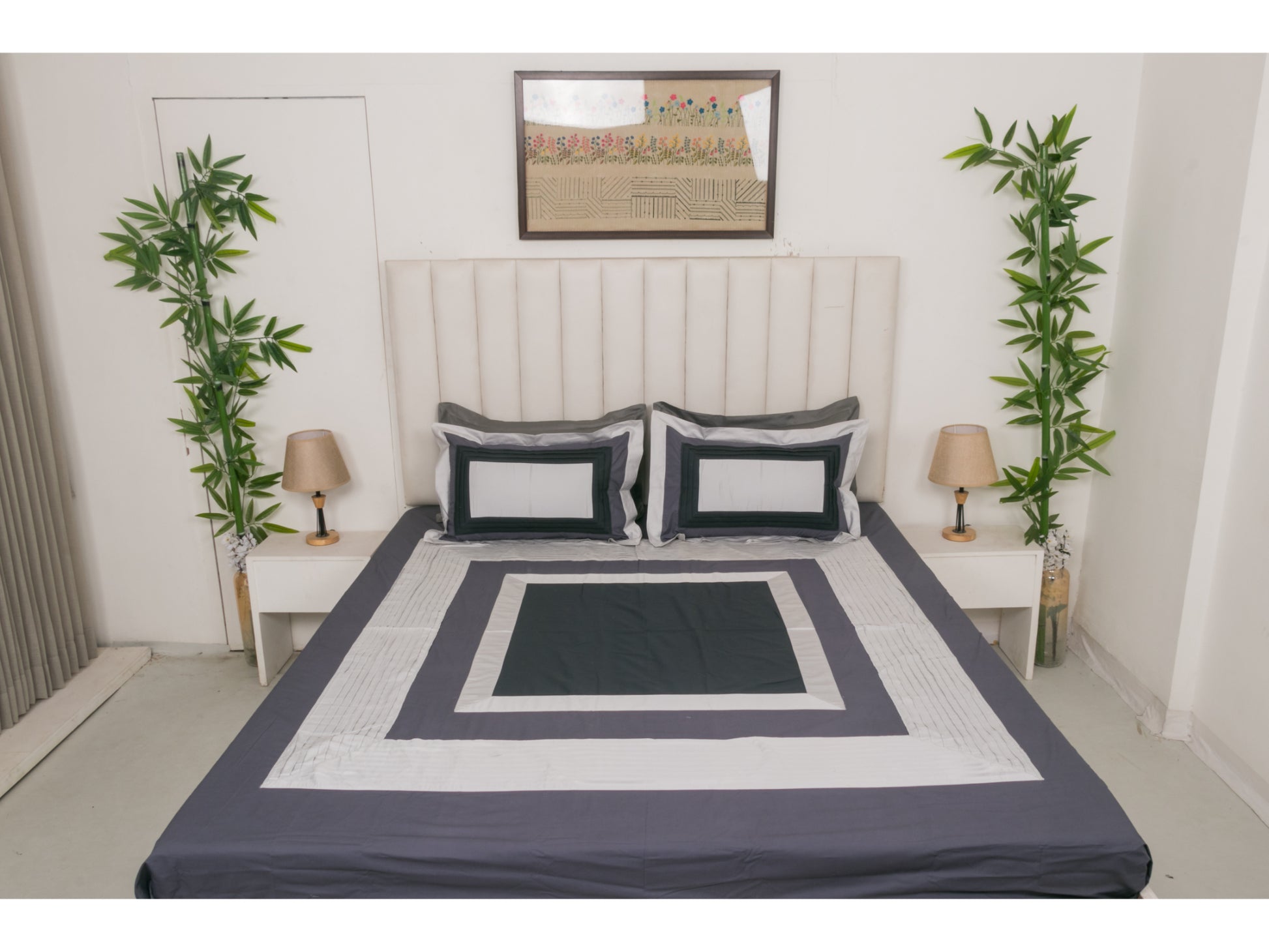 PRINTEX x PATCH WORK 100% COTTON (GREY, 3PCS) - Bedding Bliss