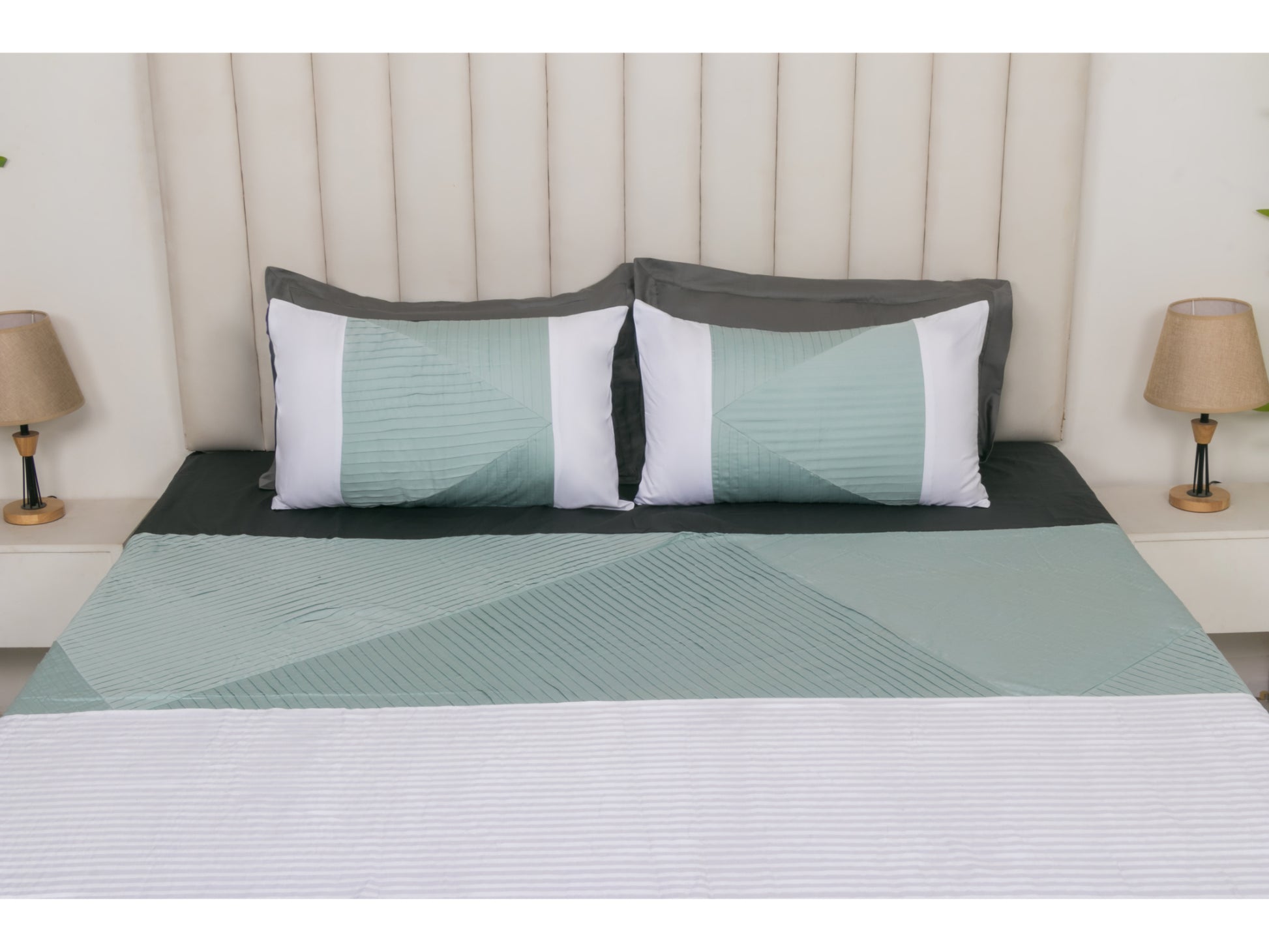 PRINTEX x PATCH WORK 100% COTTON (OLIVE, 3PCS) - Bedding Bliss