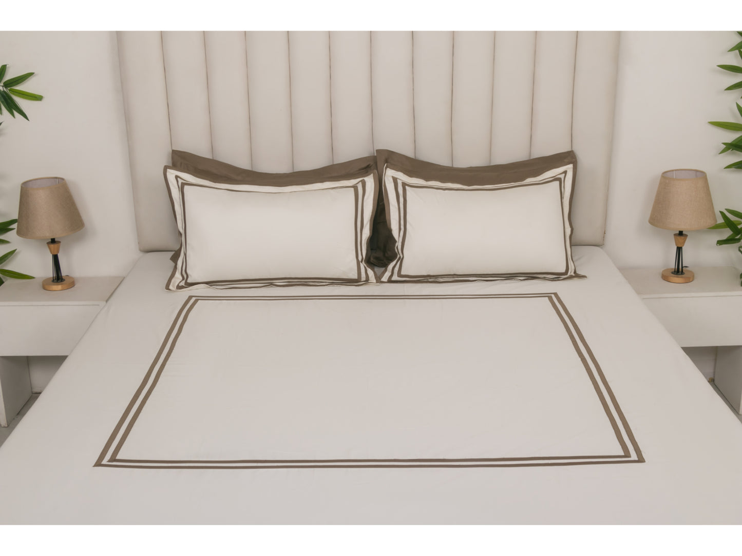 PATCH X EMBROIDERY WORK BEDSHEET 100% COTTON (3 PCS)