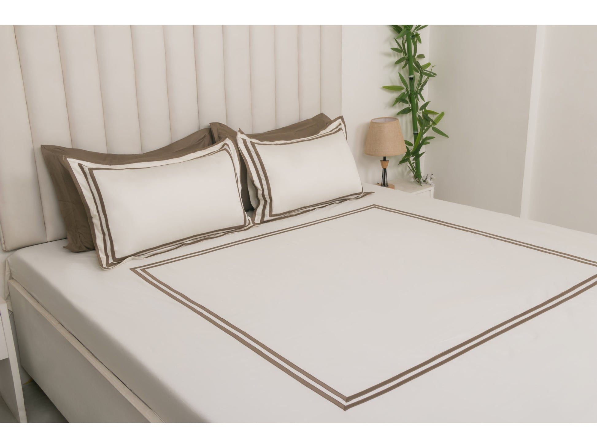 PATCH X EMBROIDERY WORK BEDSHEET 100% COTTON (3 PCS) - Bedding Bliss