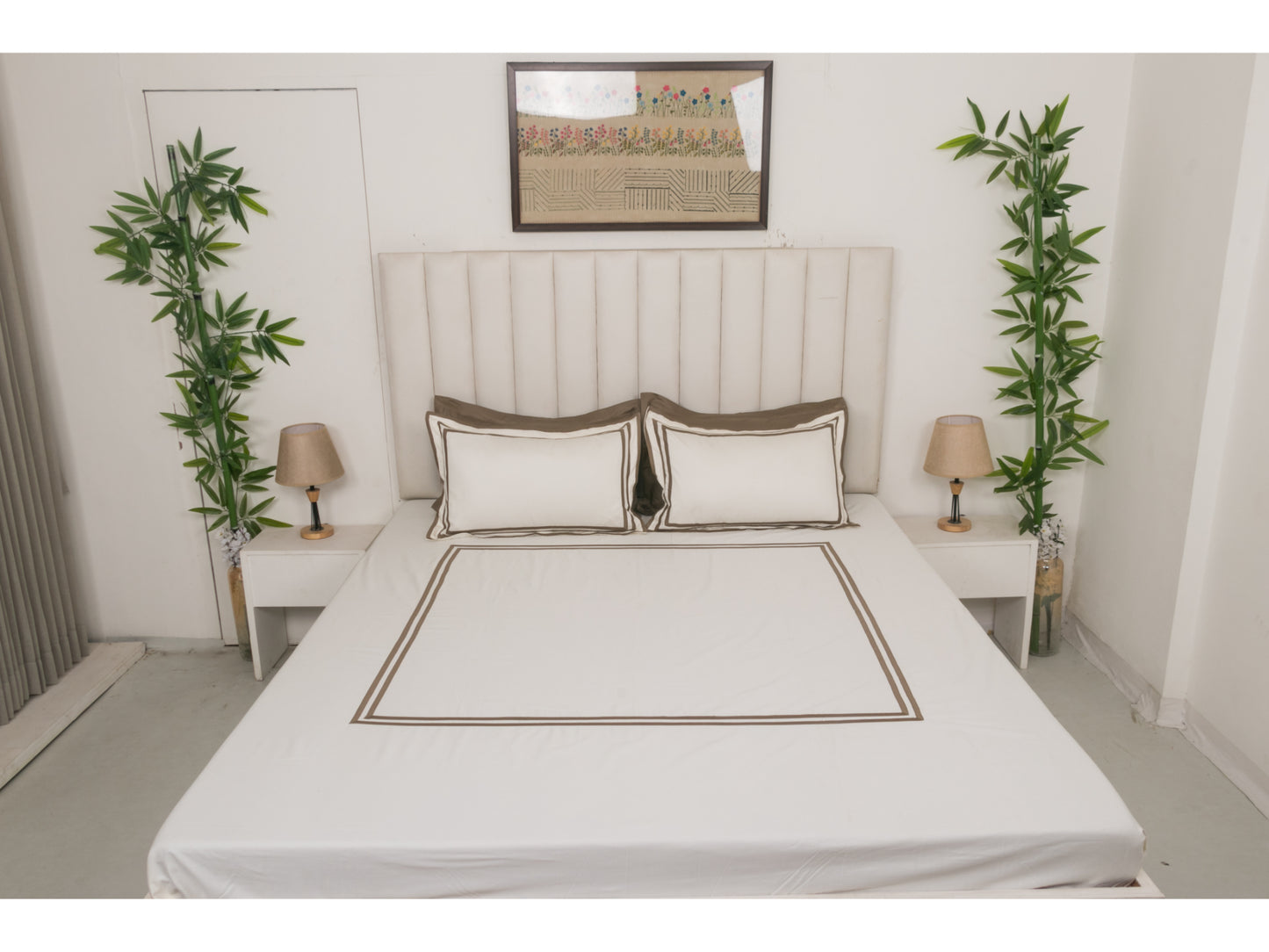 PATCH X EMBROIDERY WORK BEDSHEET 100% COTTON (3 PCS)