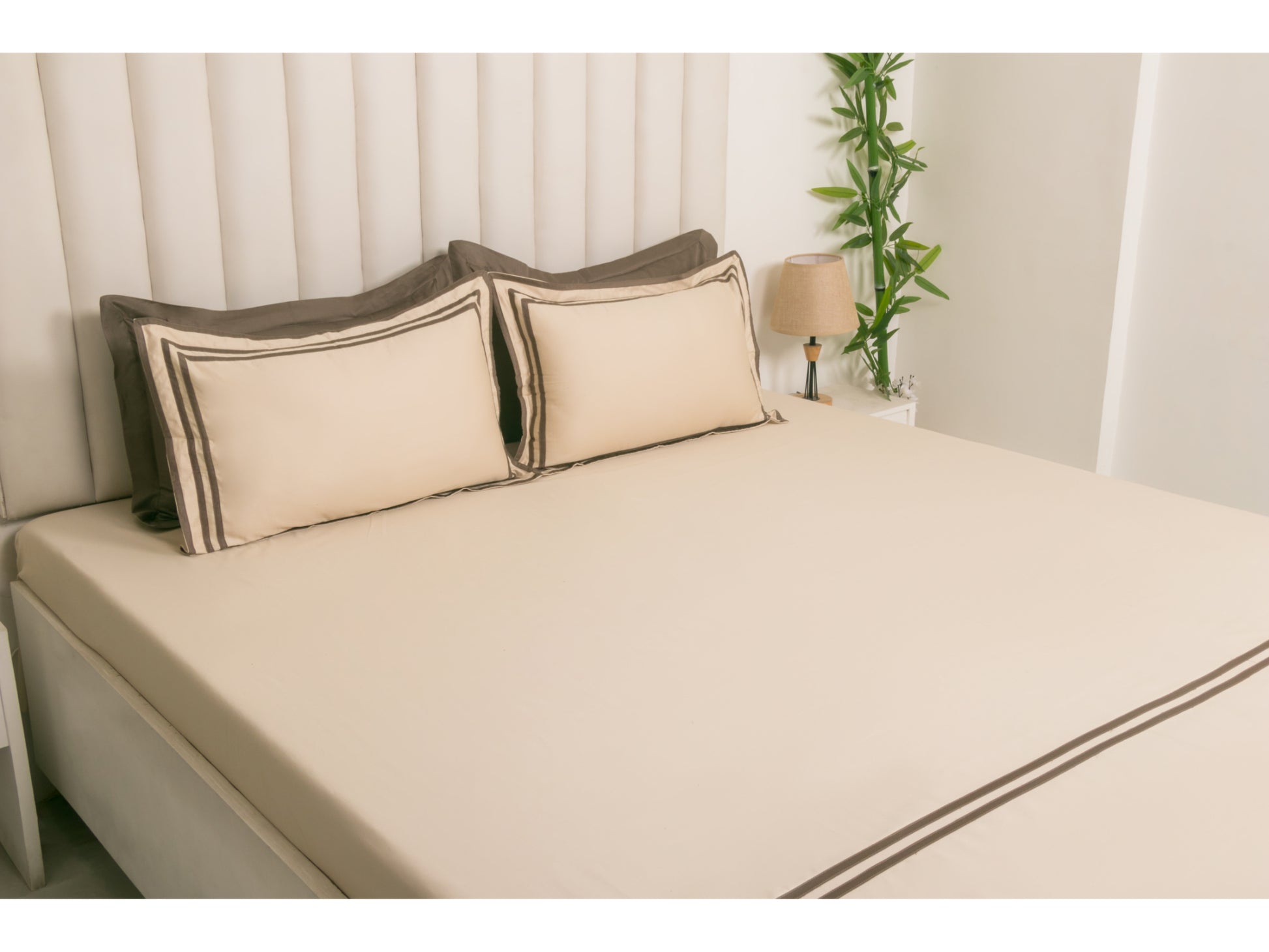 PATCH X EMBROIDERY WORK BEDSHEET 100% COTTON (3 PCS) - Bedding Bliss