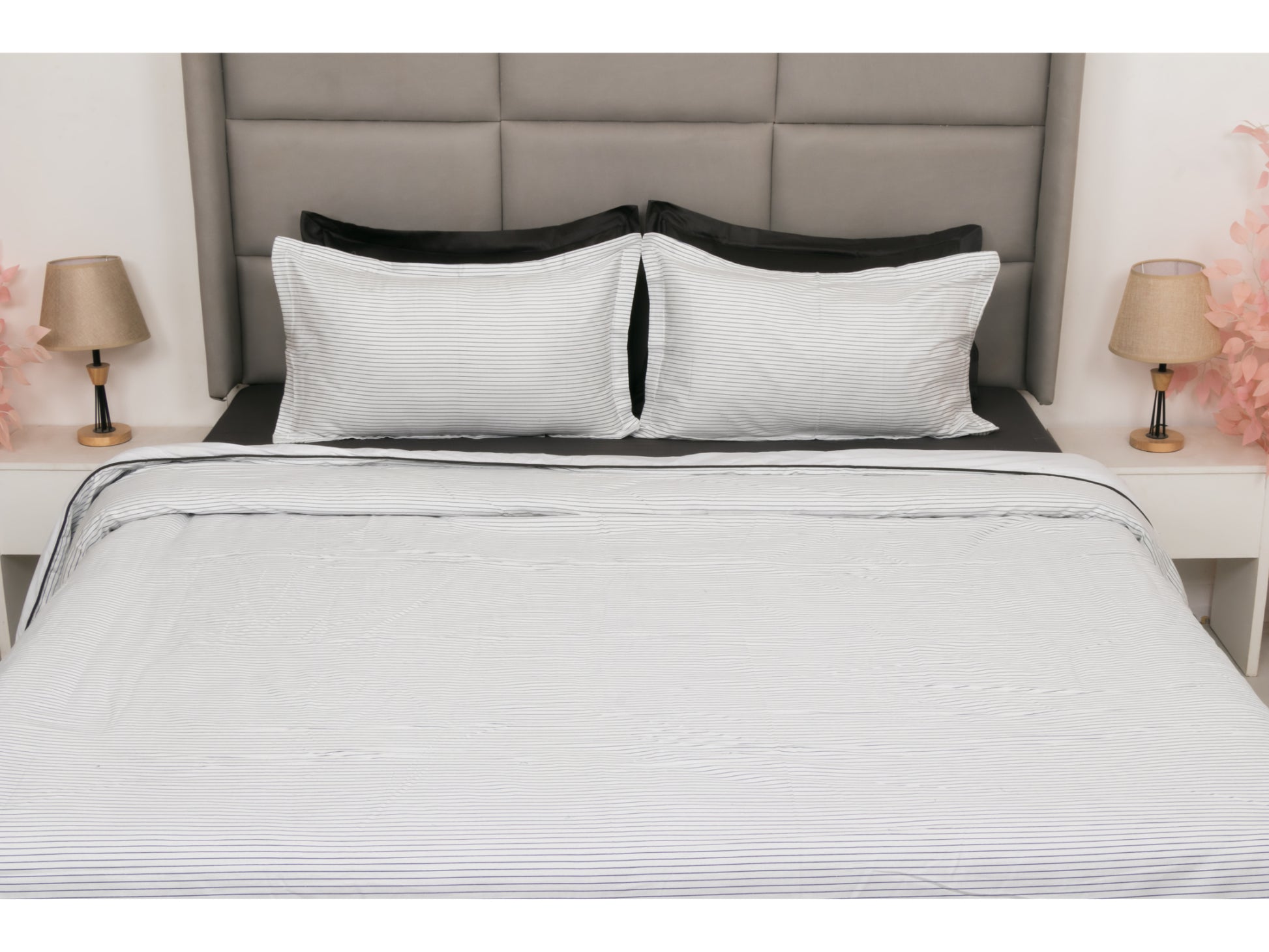 LINING BEDDING SET BEDDING SET 100% COTTON (WHITE 2, 7 PCS) - Bedding Bliss