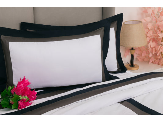 PATCH WORK BEDDING SET 100% COTTON (9 PCS, WHITE) - Bedding Bliss