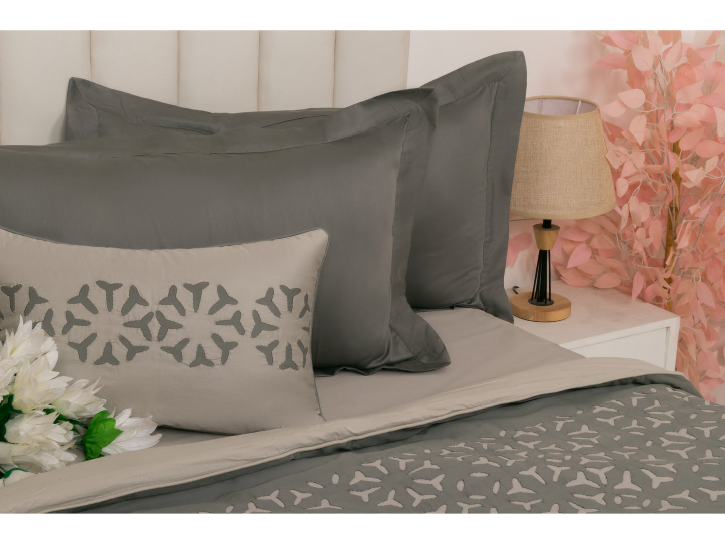 APLIC HAND WORK BEDDING SET 100% COTTON (9 PCS)