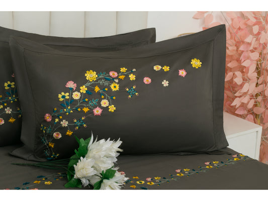 EMBROIDERY BEDSHEET 100% COTTON (3PCS) - Bedding Bliss