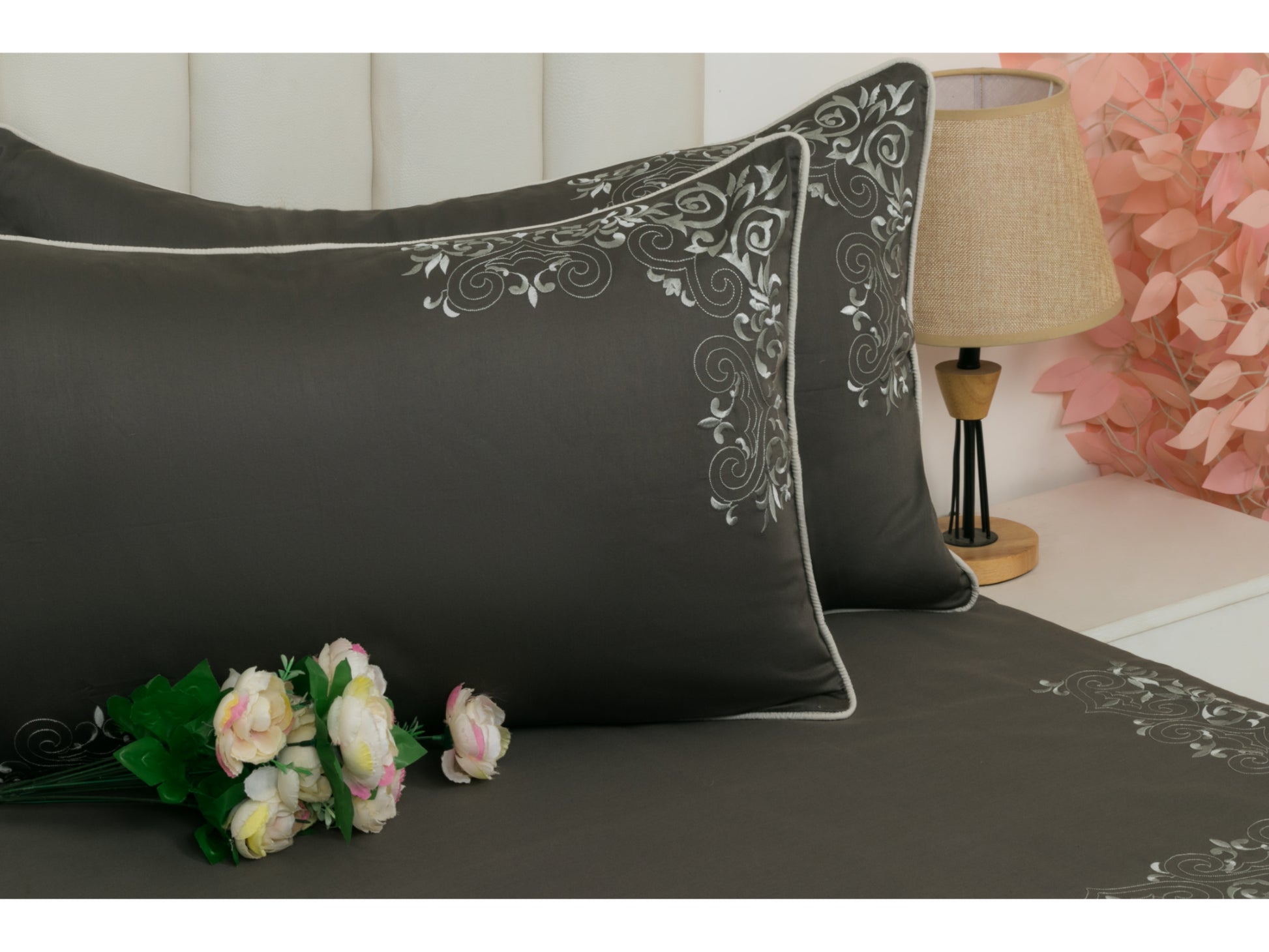 EMBROIDERY BEDSHEET 100% COTTON (3PCS) - Bedding Bliss