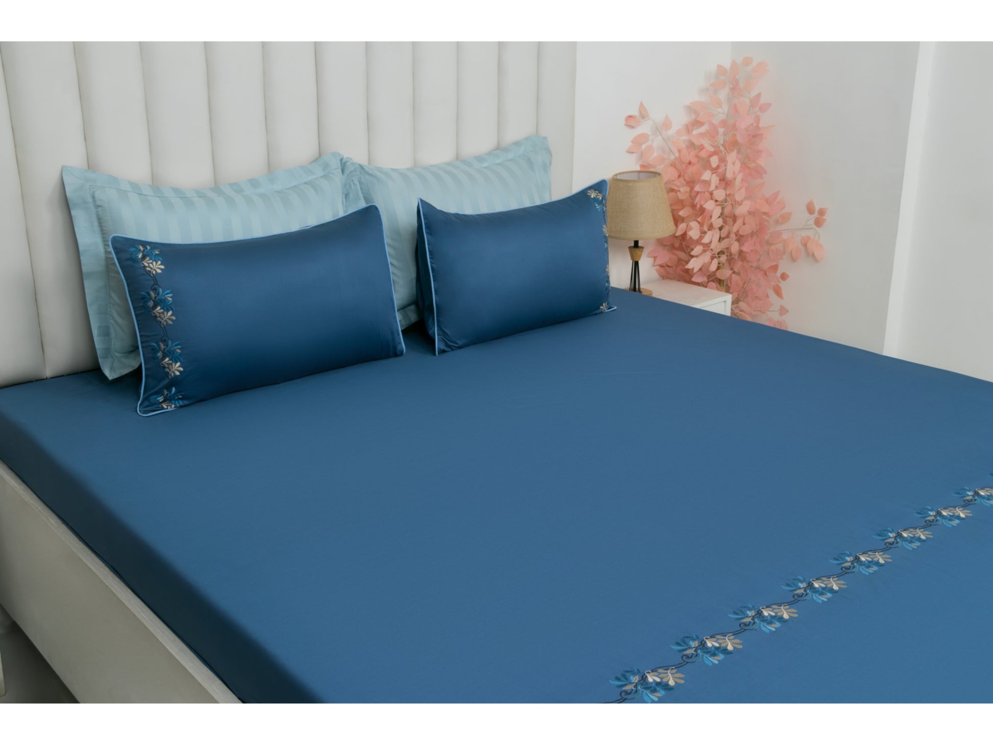EMBROIDERY BEDSHEET 100% COTTON (3PCS) - Bedding Bliss