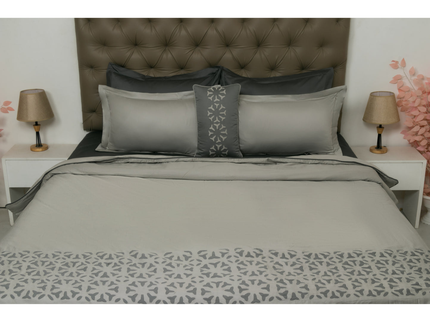 APLIC HAND WORK BEDDING SET 100% COTTON (9 PCS)