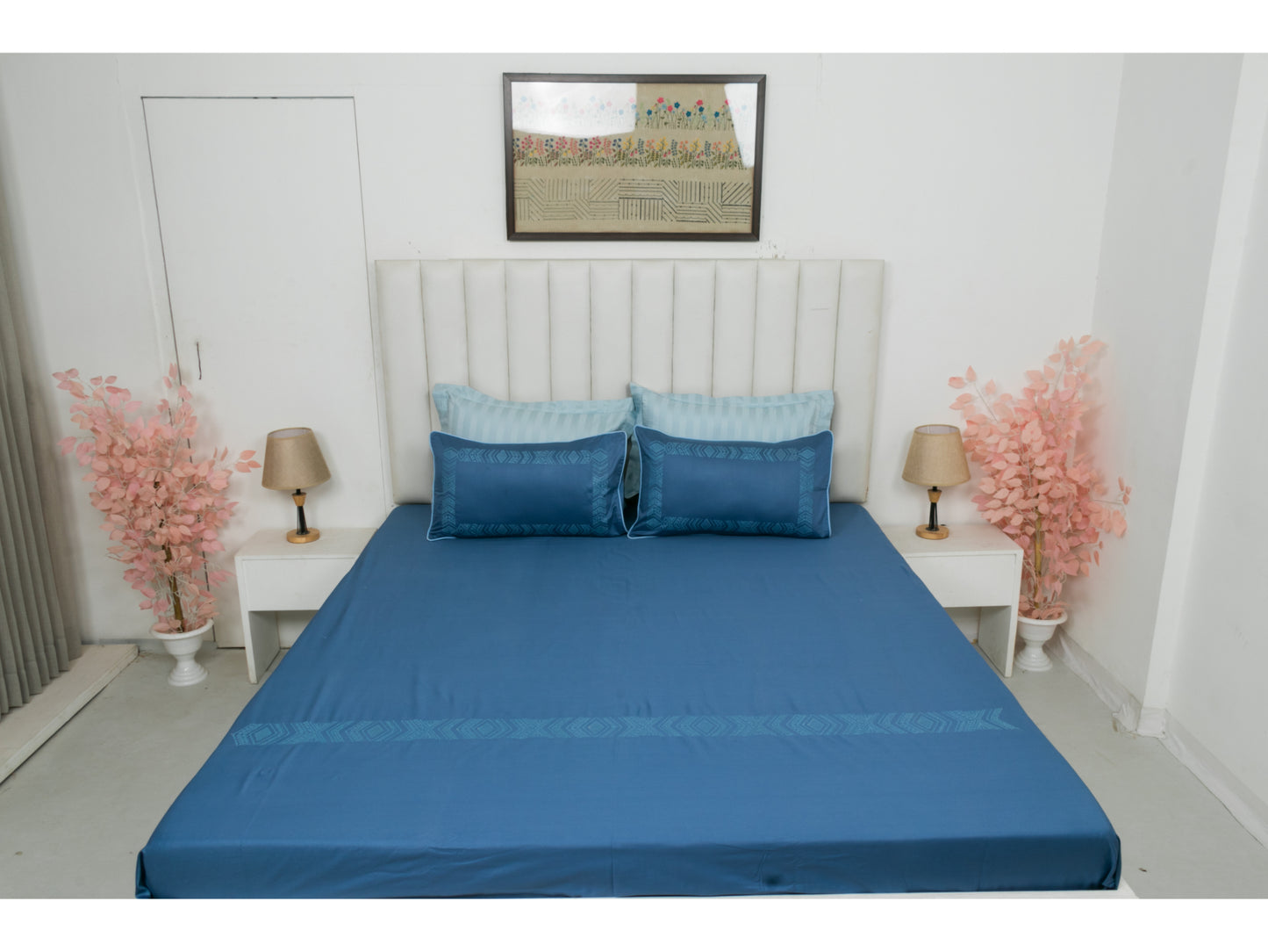 EMBROIDERY BEDSHEET 100% COTTON (3PCS) - Bedding Bliss
