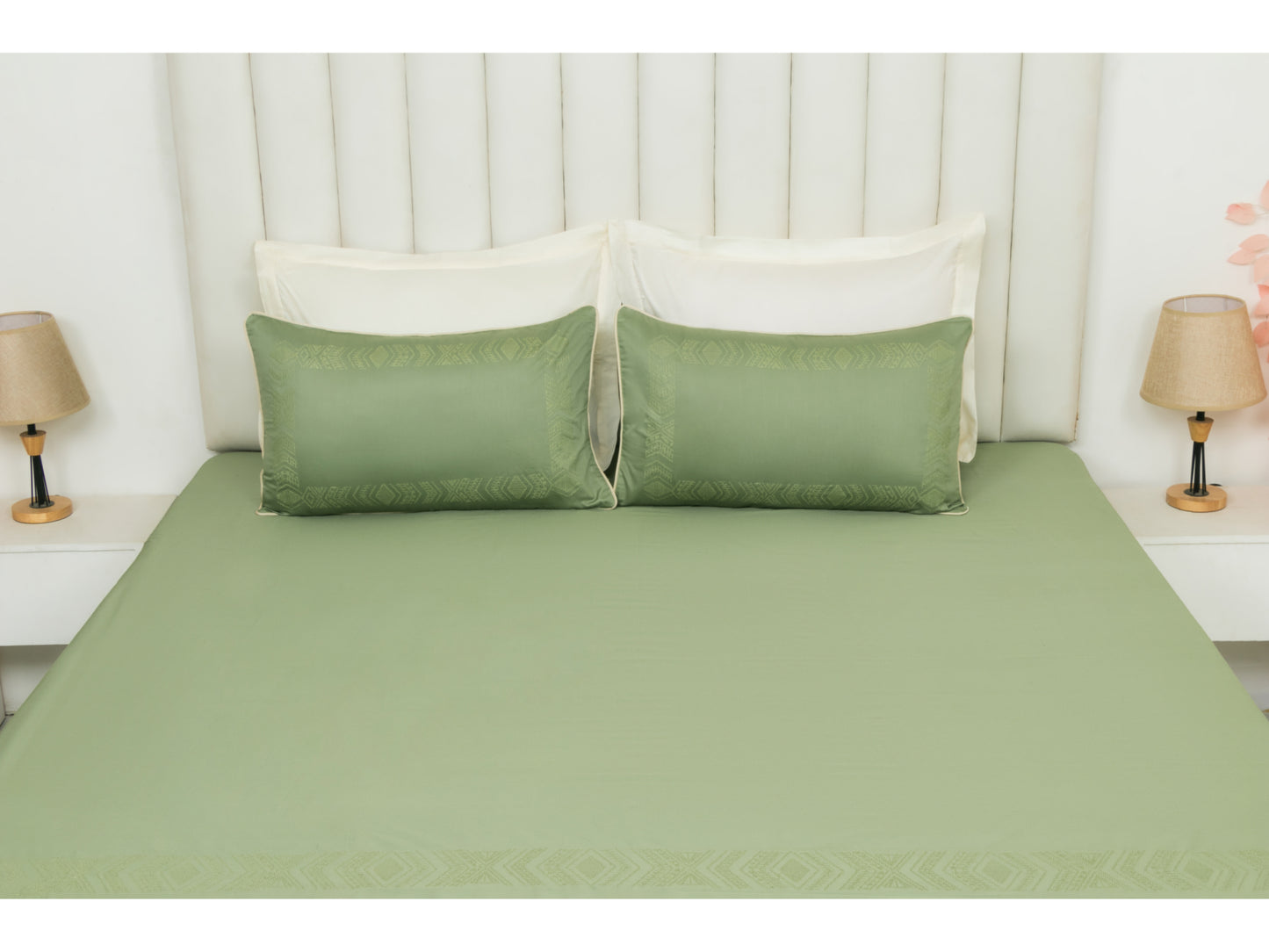 EMBROIDERY BEDSHEET 100% COTTON (3PCS) - Bedding Bliss