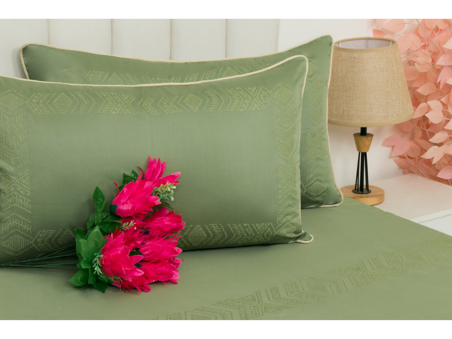 EMBROIDERY BEDSHEET 100% COTTON (3PCS) - Bedding Bliss