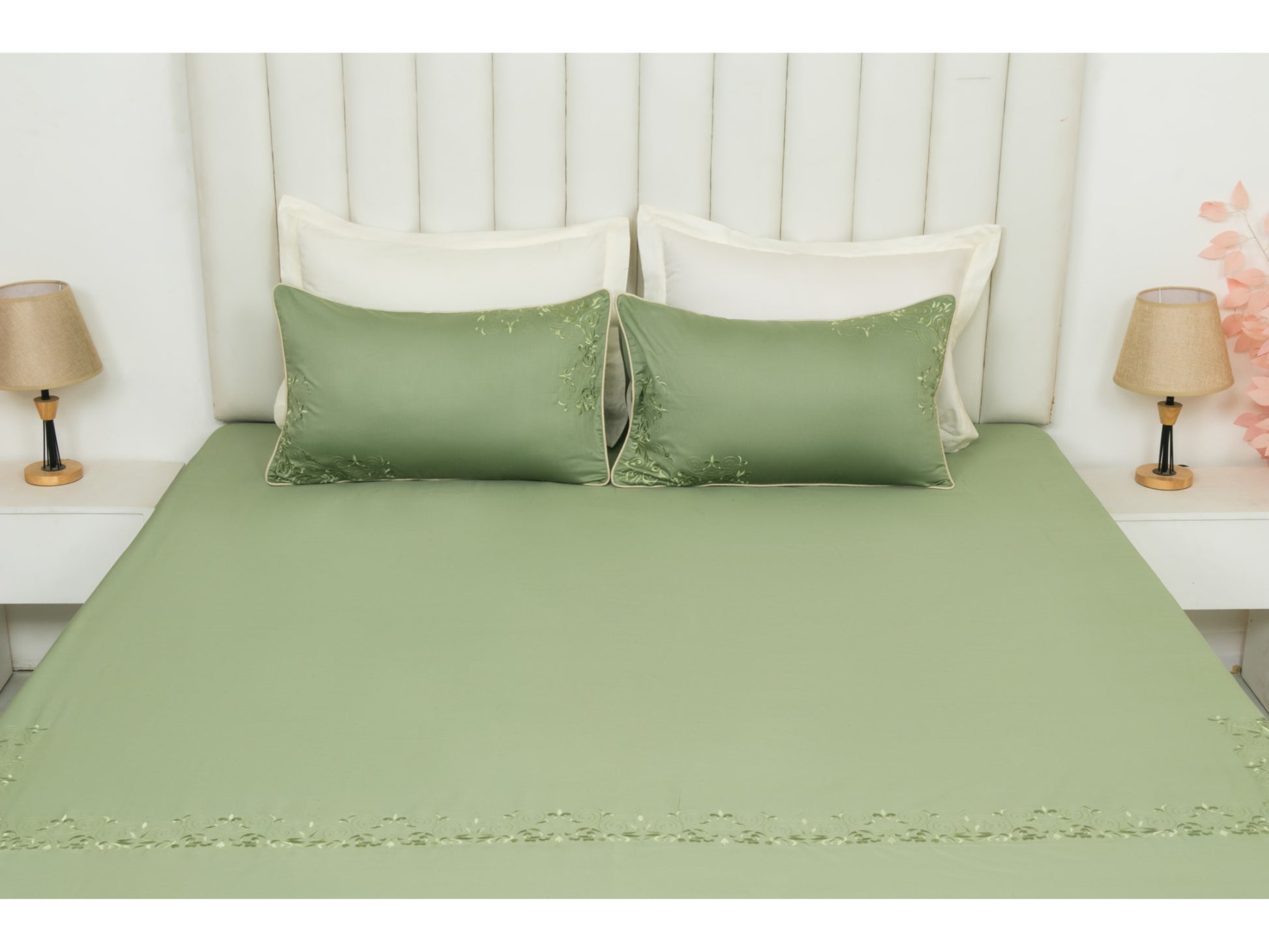 EMBROIDERY BEDSHEET 100% COTTON (3PCS) - Bedding Bliss