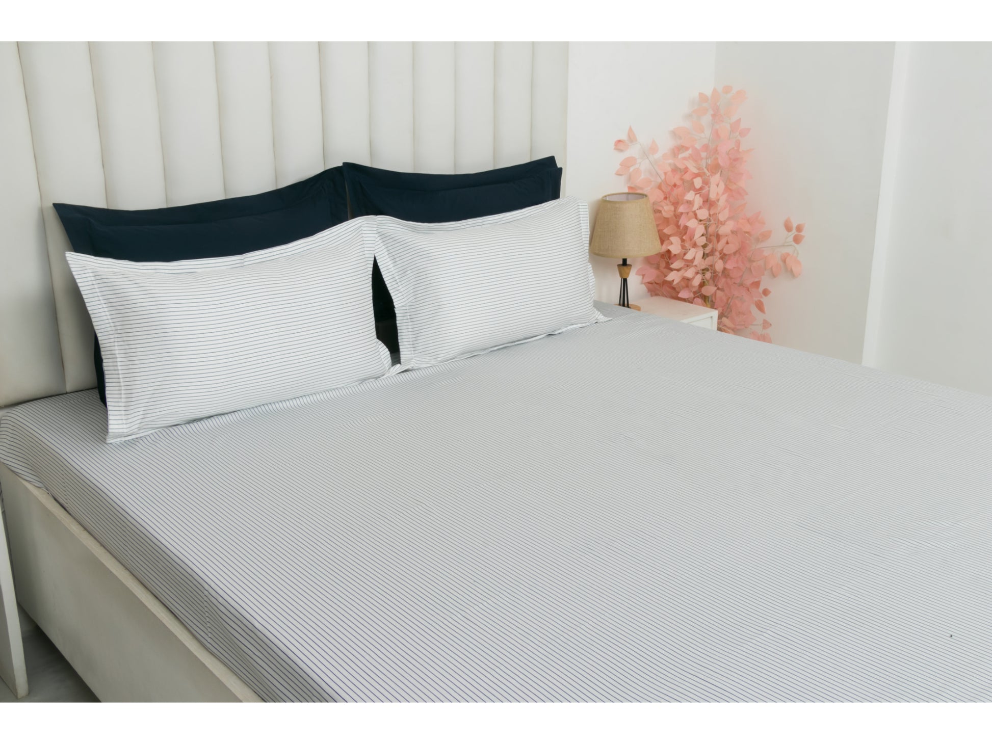GUARANTEED PRINTED BEDSHEET 100% COTTON (3PCS, WHITE) - Bedding Bliss