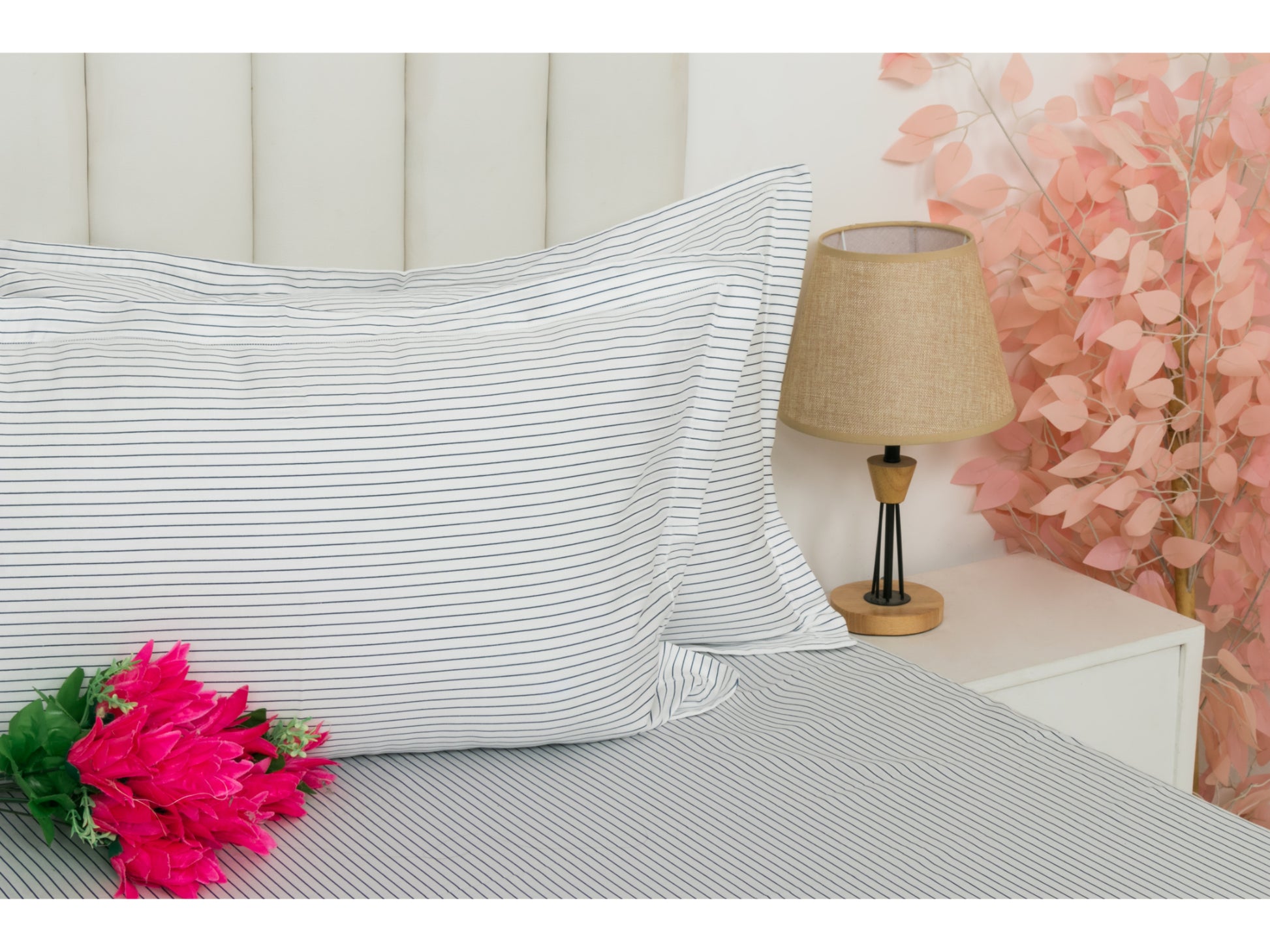 GUARANTEED PRINTED BEDSHEET 100% COTTON (3PCS, WHITE) - Bedding Bliss