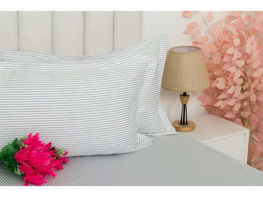 GUARANTEED PRINTED BEDSHEET 100% COTTON (3PCS, WHITE) - Bedding Bliss