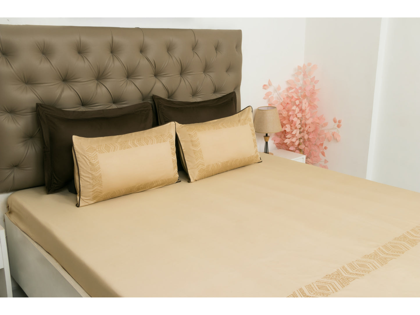 EMBROIDERY BEDSHEET 100% COTTON (3PCS) - Bedding Bliss