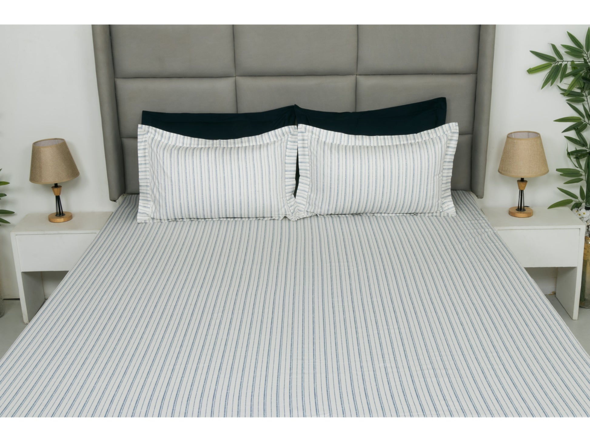 GUARANTEED PRINTED BEDSHEET 100% COTTON (3PCS, WHITE) - Bedding Bliss