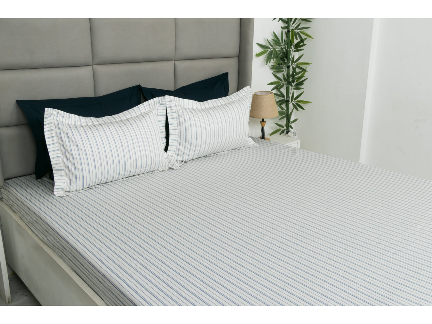 GUARANTEED PRINTED BEDSHEET 100% COTTON (3PCS, WHITE) - Bedding Bliss