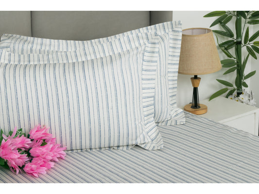 GUARANTEED PRINTED BEDSHEET 100% COTTON (3PCS, WHITE) - Bedding Bliss