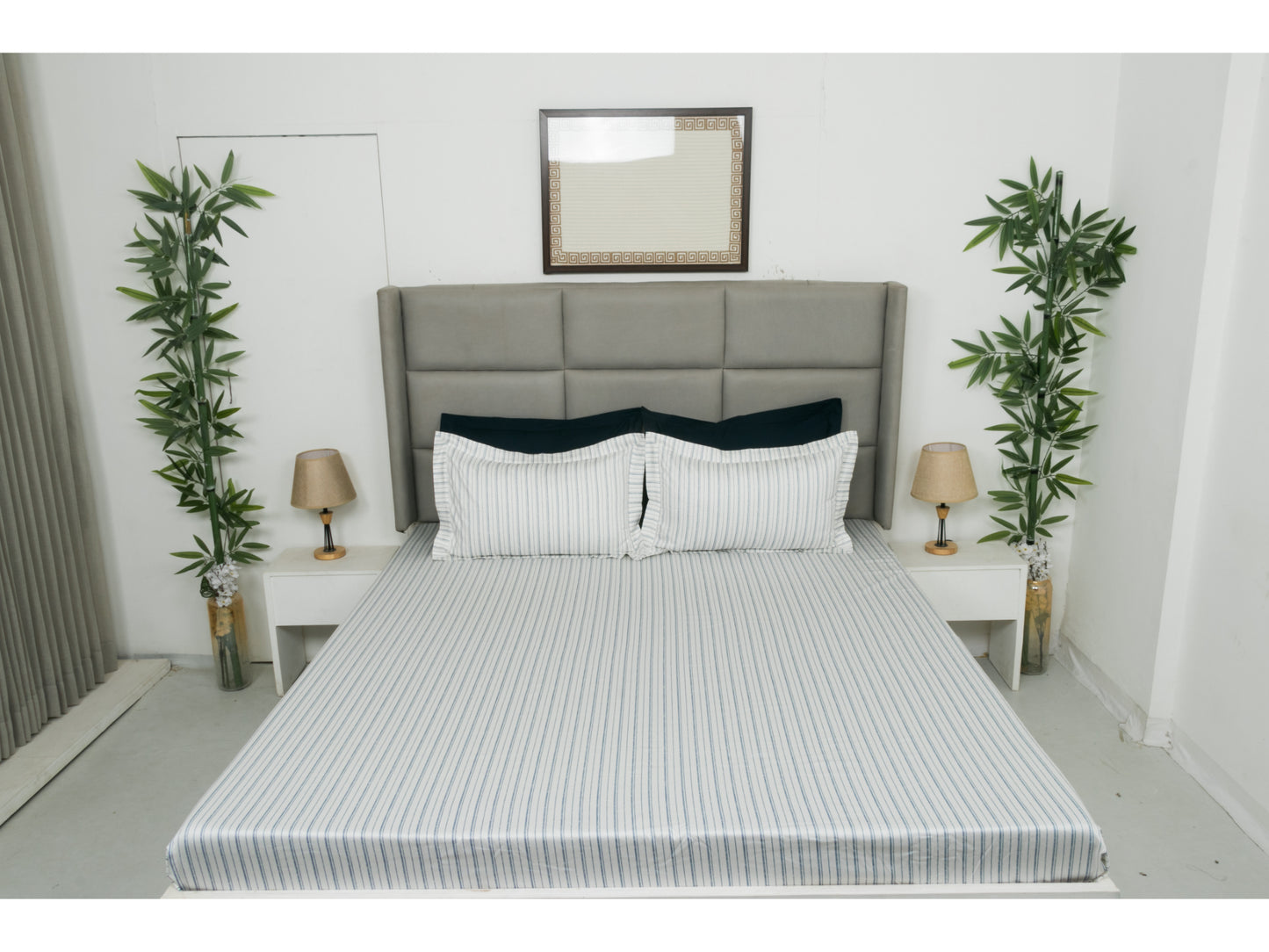 GUARANTEED PRINTED BEDSHEET 100% COTTON (3PCS, WHITE) - Bedding Bliss