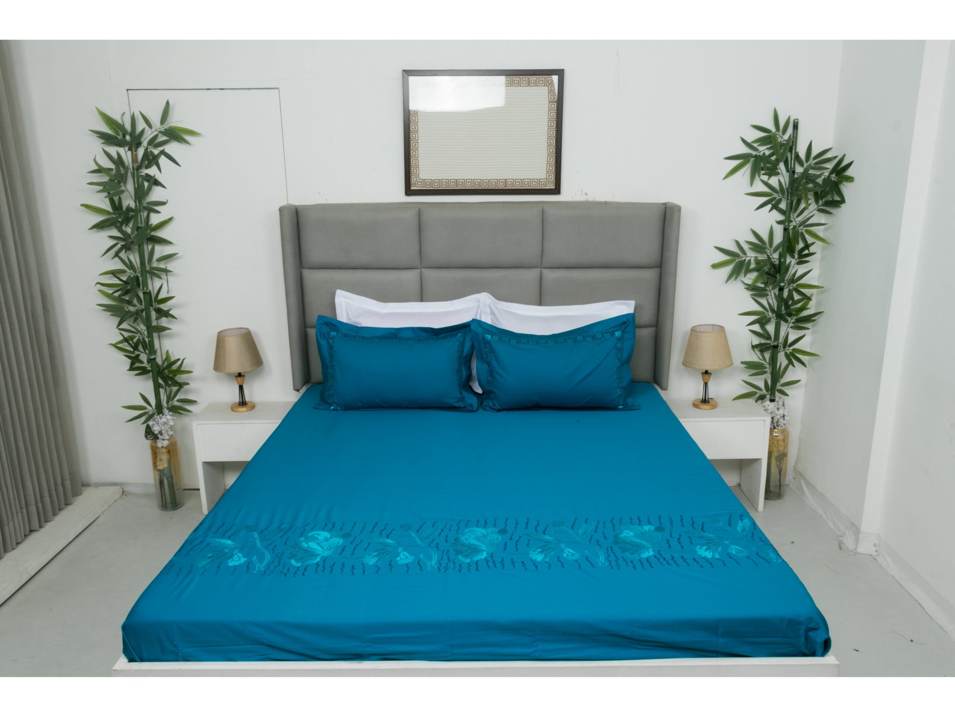 EMBROIDERY BEDSHEET 100% COTTON (3PCS) - Bedding Bliss