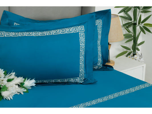 EMBROIDERY BEDSHEET 100% COTTON (3PCS) - Bedding Bliss