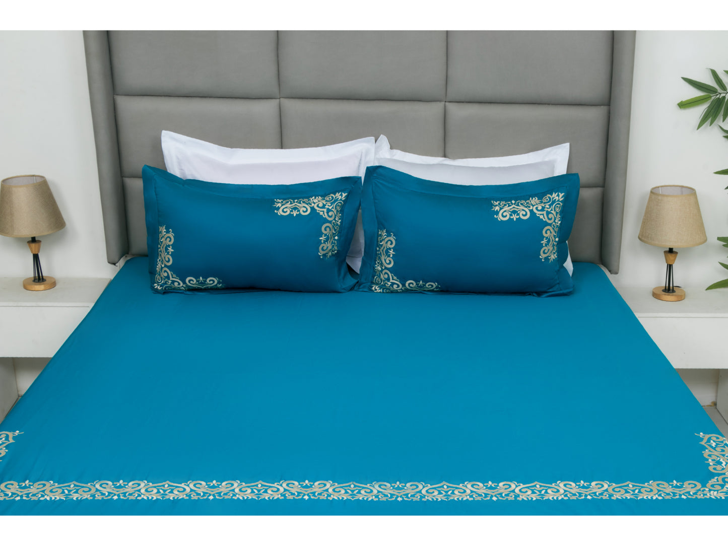 EMBROIDERY BEDSHEET 100% COTTON (3PCS)