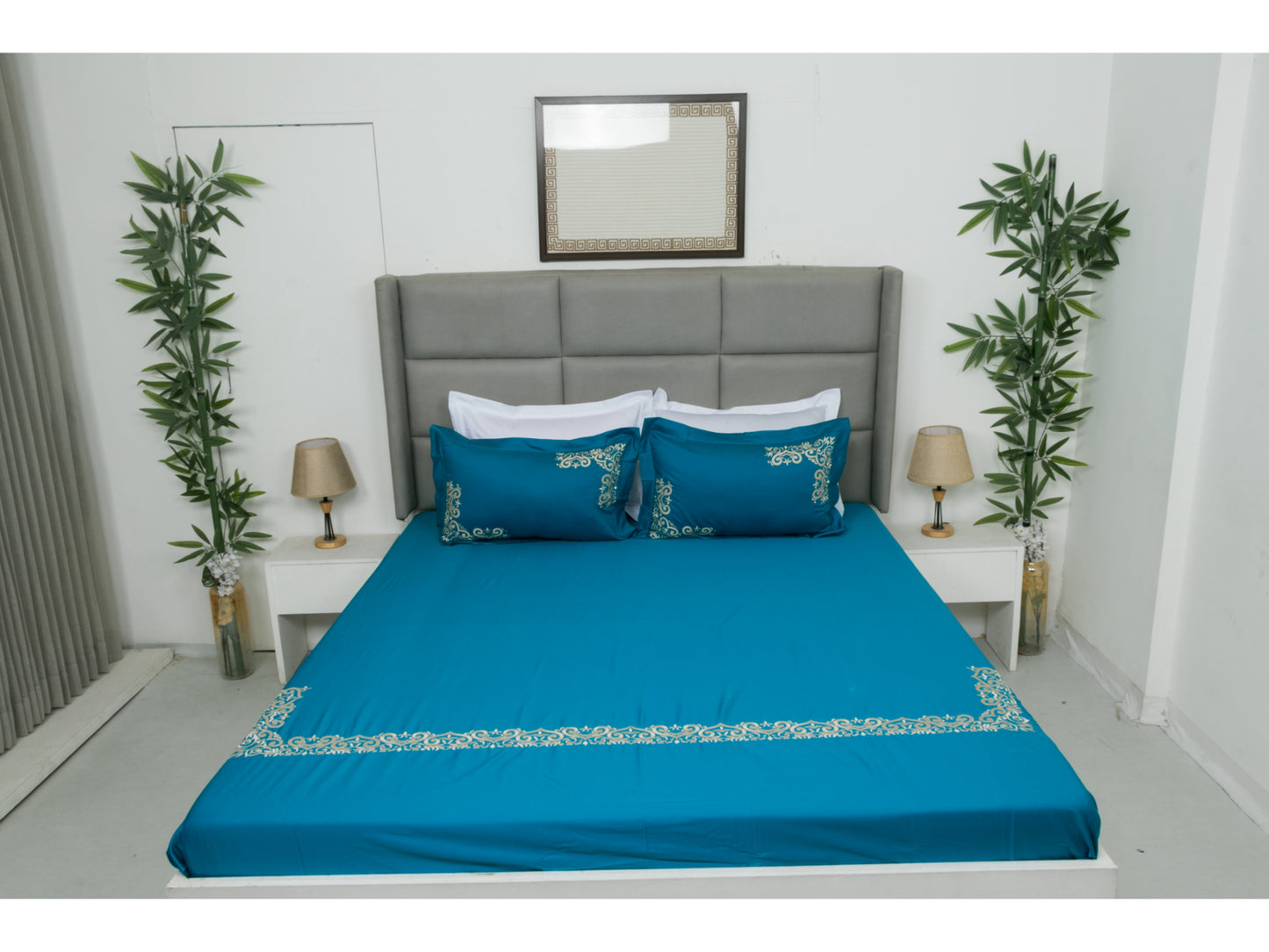 EMBROIDERY BEDSHEET 100% COTTON (3PCS)