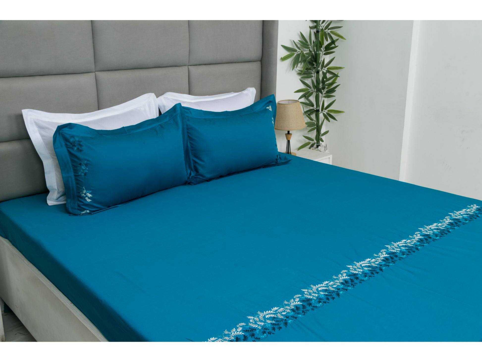 EMBROIDERY BEDSHEET 100% COTTON (3PCS) - Bedding Bliss
