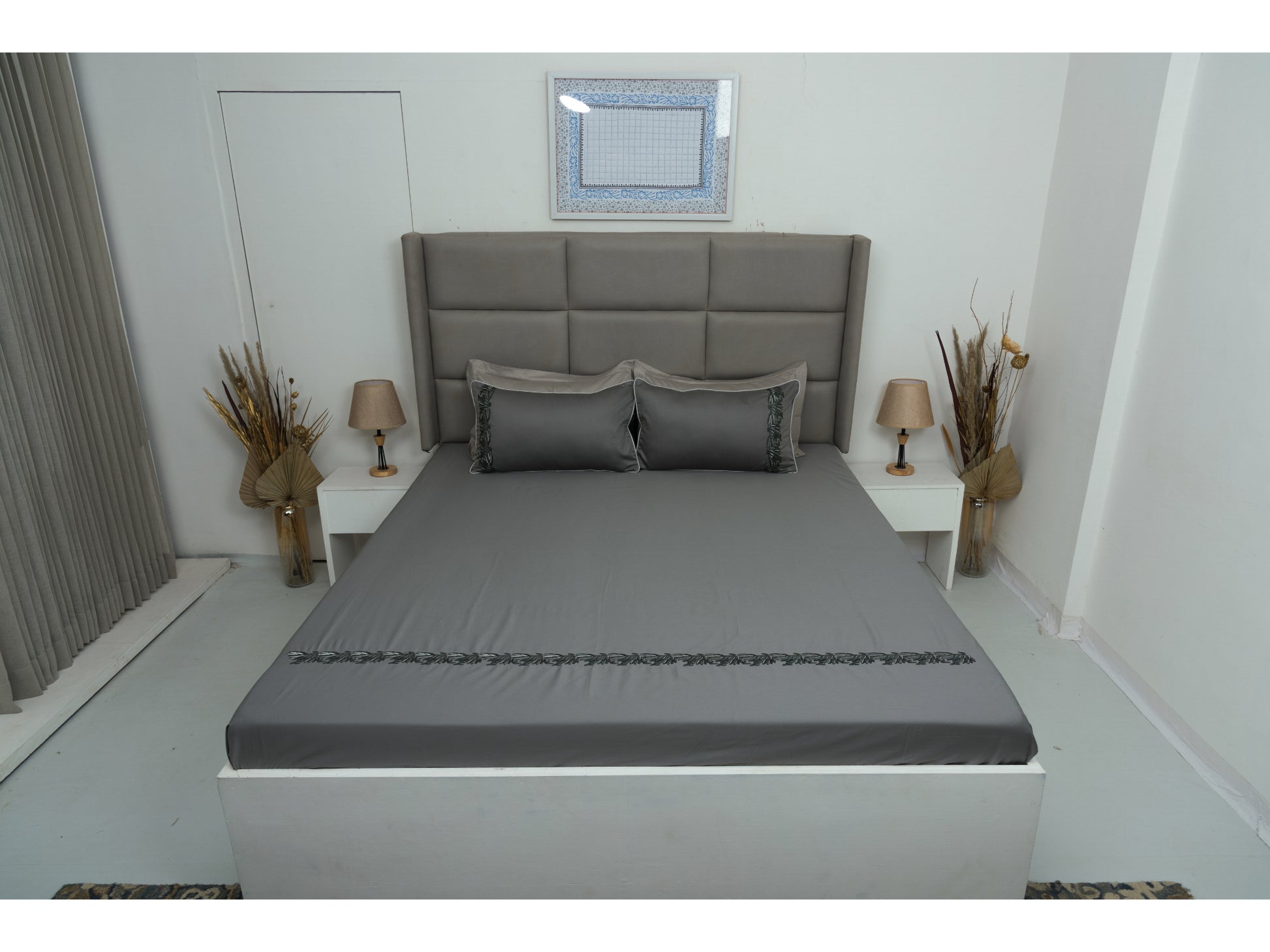 EMBROIDERY BEDSHEET 100% COTTON (3PCS) - Bedding Bliss