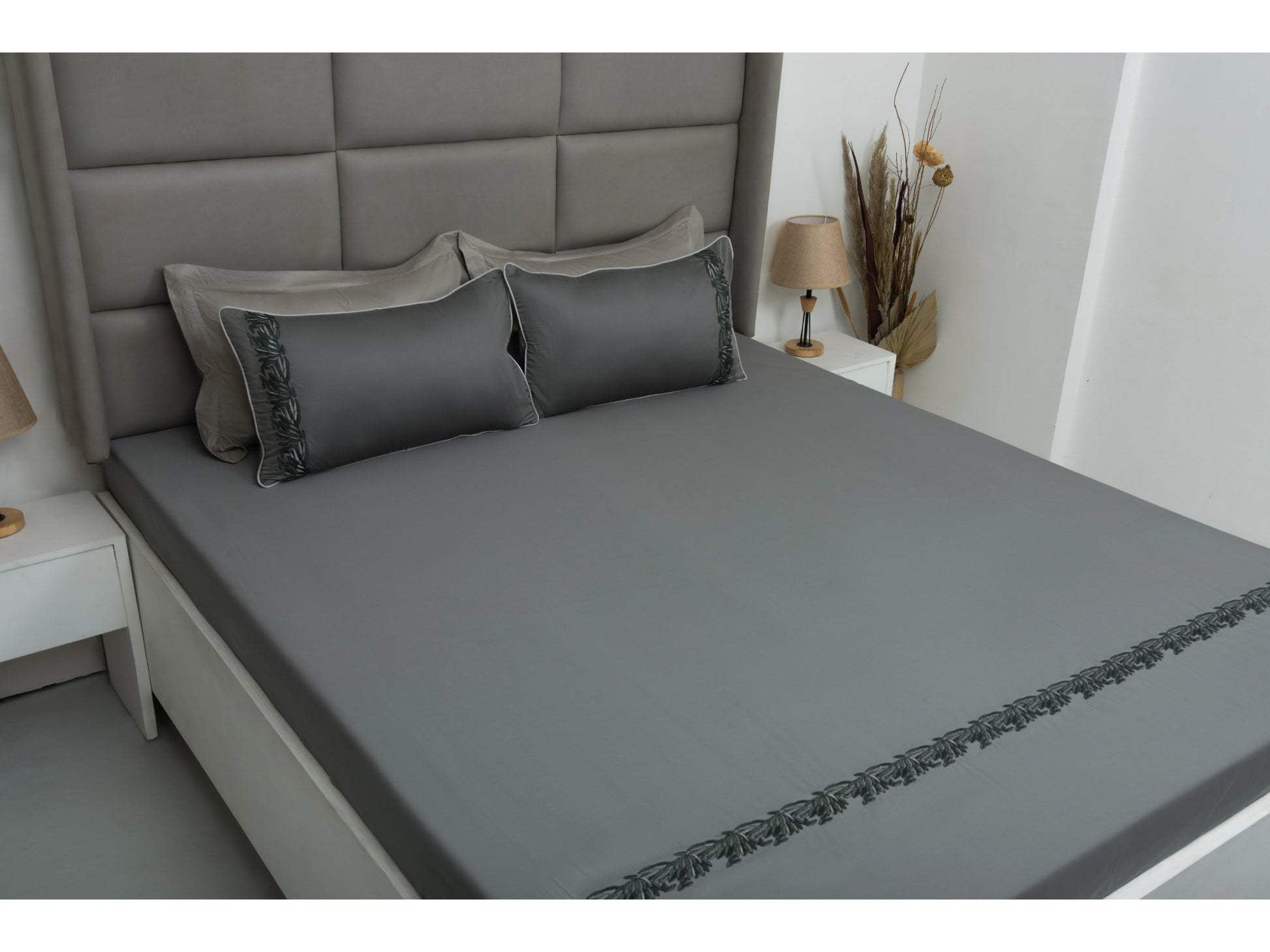 EMBROIDERY BEDSHEET 100% COTTON (3PCS) - Bedding Bliss