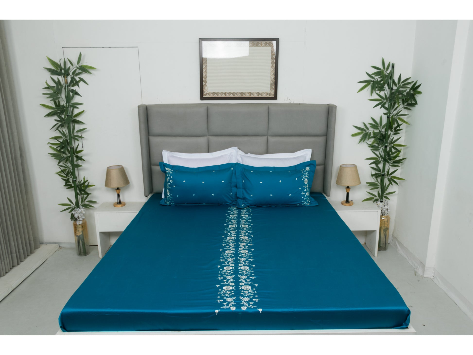 EMBROIDERY BEDSHEET 100% COTTON (3PCS) - Bedding Bliss