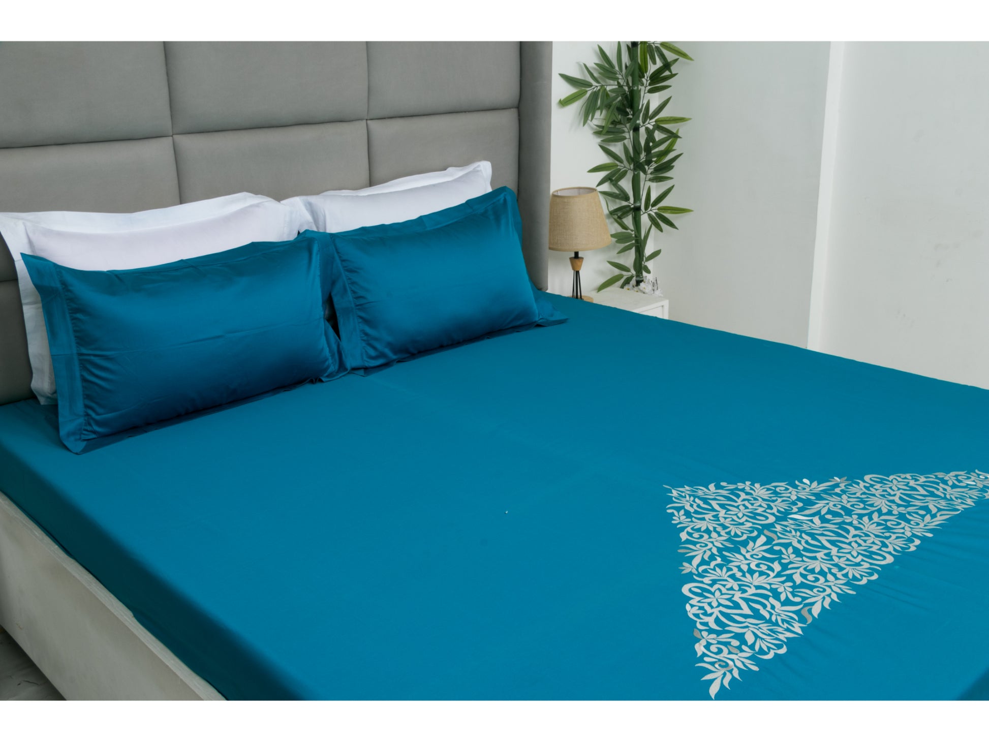 EMBROIDERY BEDSHEET 100% COTTON (3PCS) - Bedding Bliss