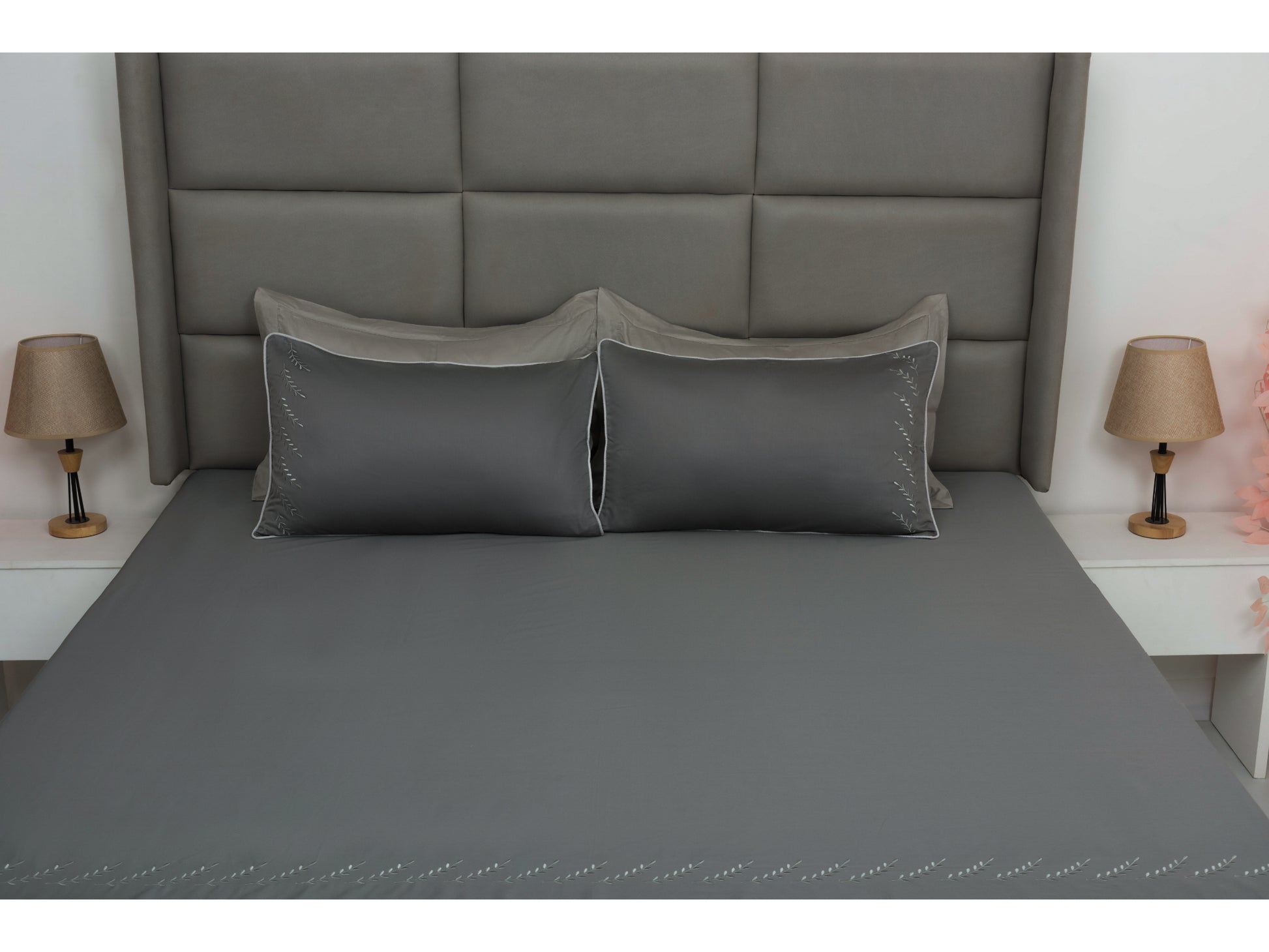 EMBROIDERY BEDSHEET 100% COTTON (3PCS) - Bedding Bliss