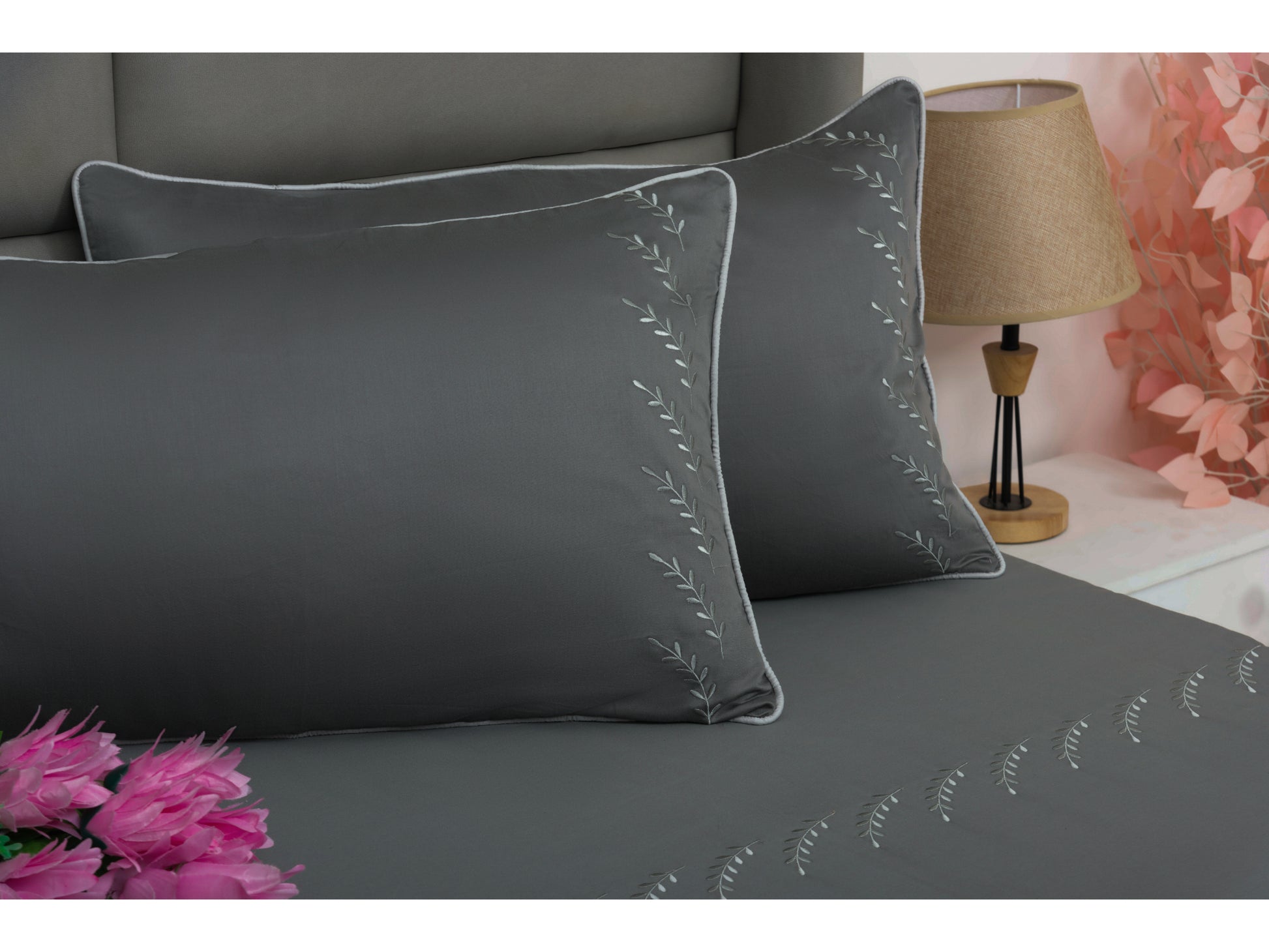 EMBROIDERY BEDSHEET 100% COTTON (3PCS) - Bedding Bliss
