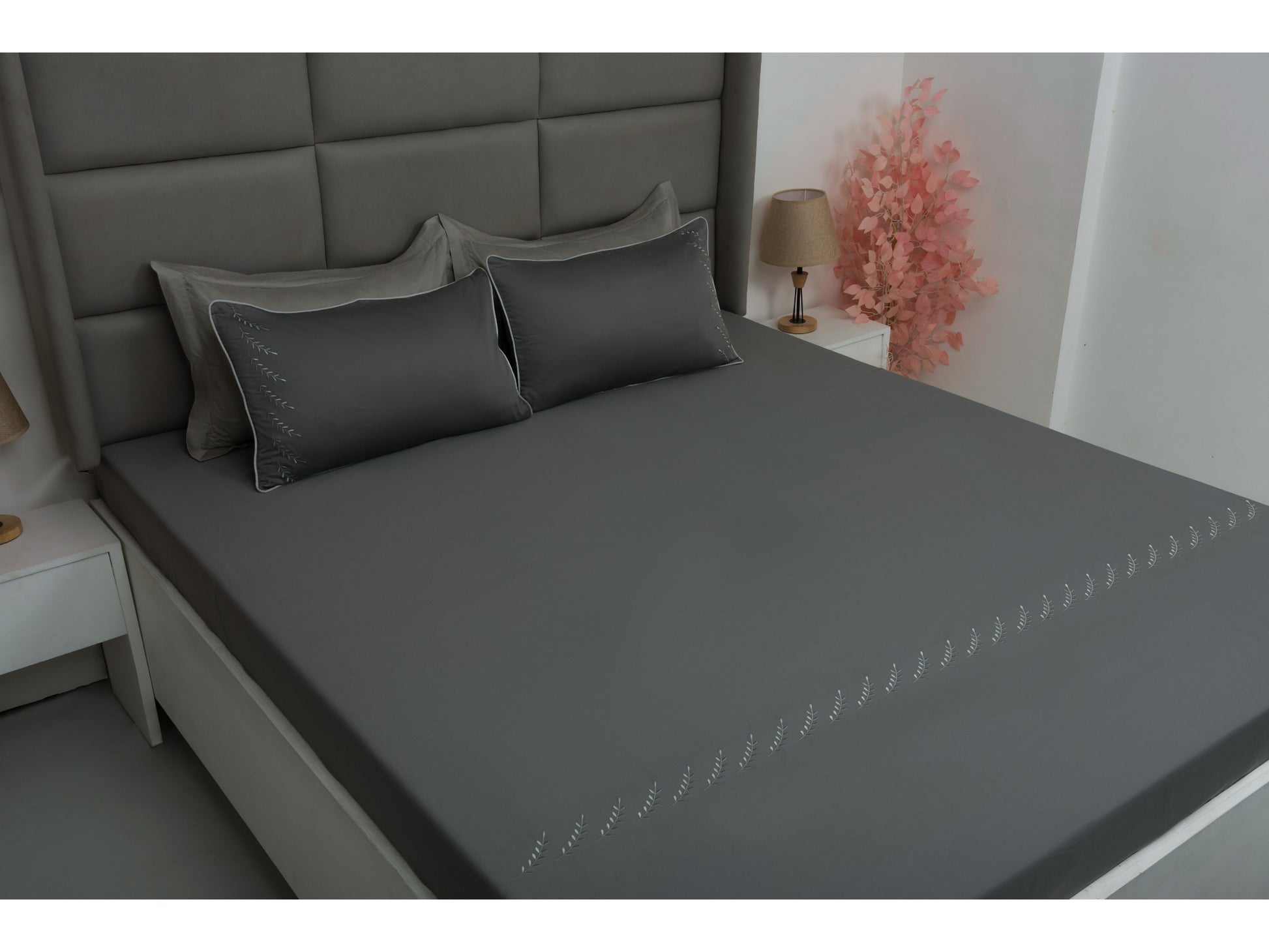 EMBROIDERY BEDSHEET 100% COTTON (3PCS) - Bedding Bliss