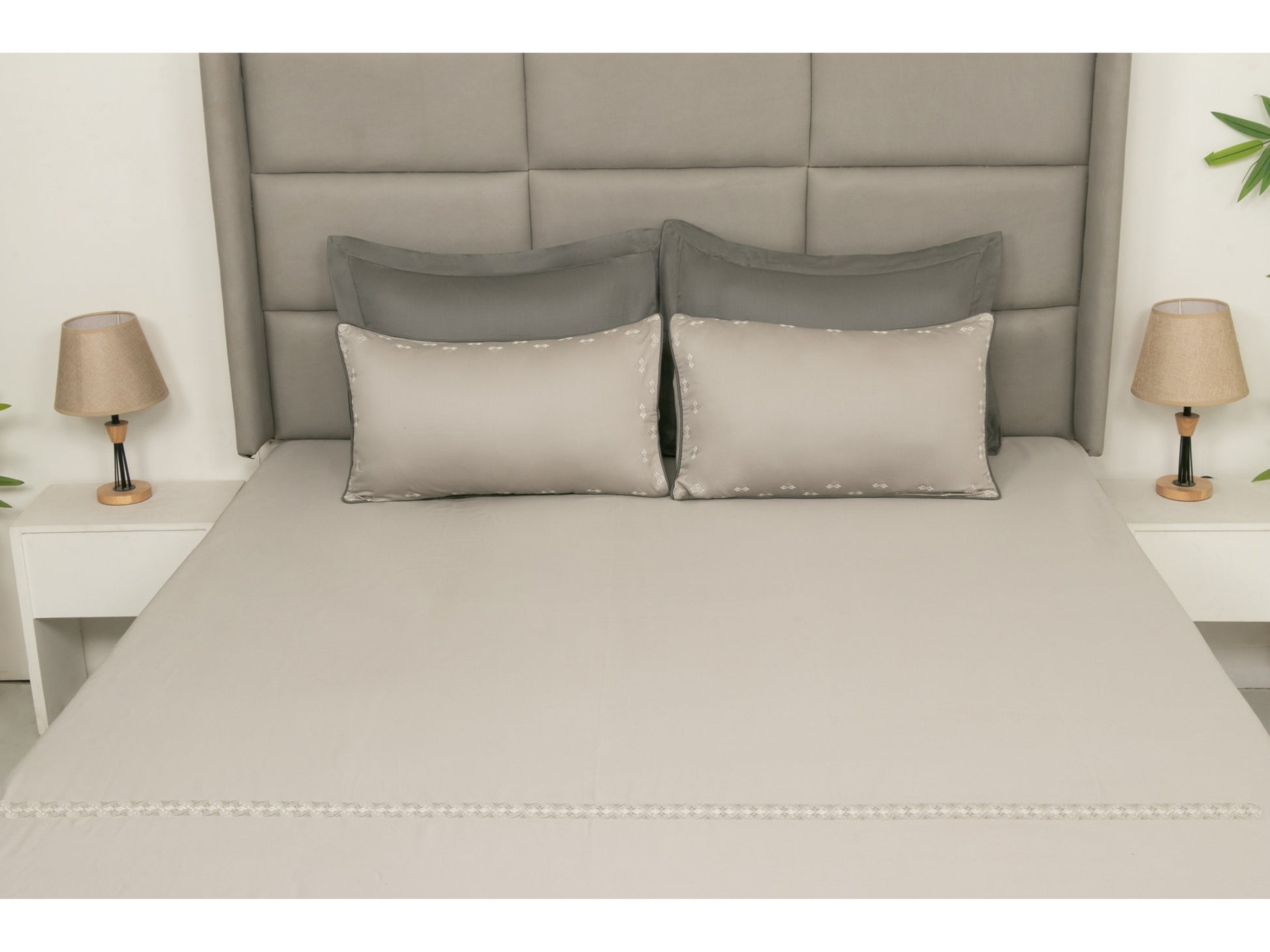 EMBROIDERY BEDSHEET 100% COTTON (3PCS) - Bedding Bliss