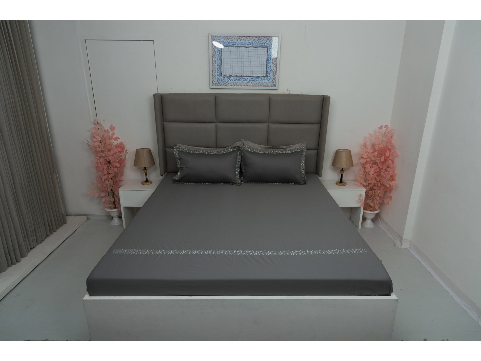 EMBROIDERY BEDSHEET 100% COTTON (3PCS) - Bedding Bliss