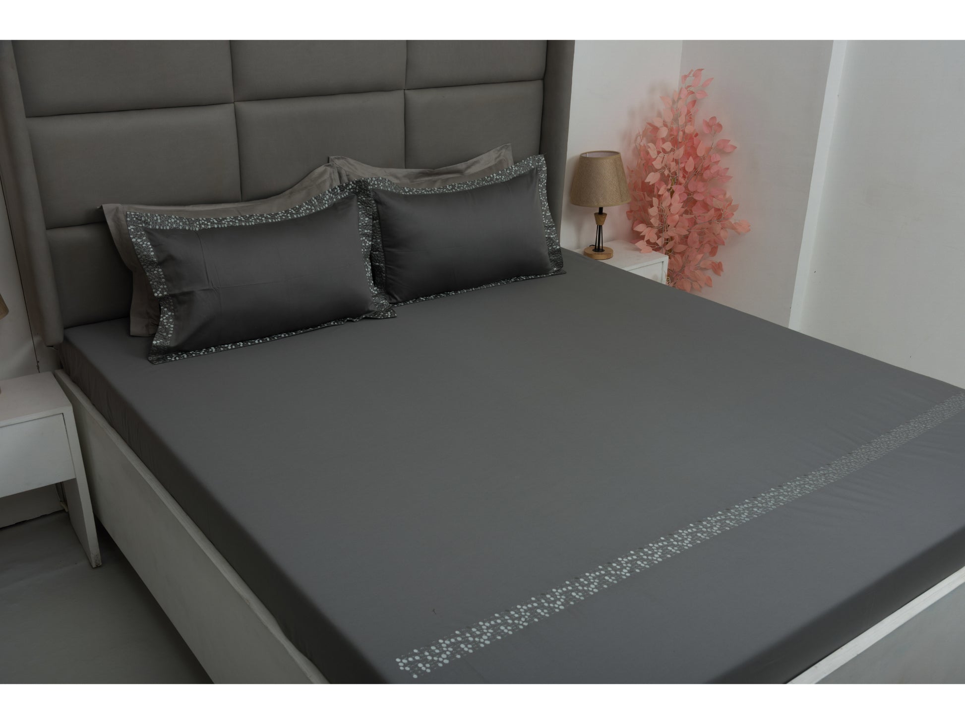 EMBROIDERY BEDSHEET 100% COTTON (3PCS) - Bedding Bliss