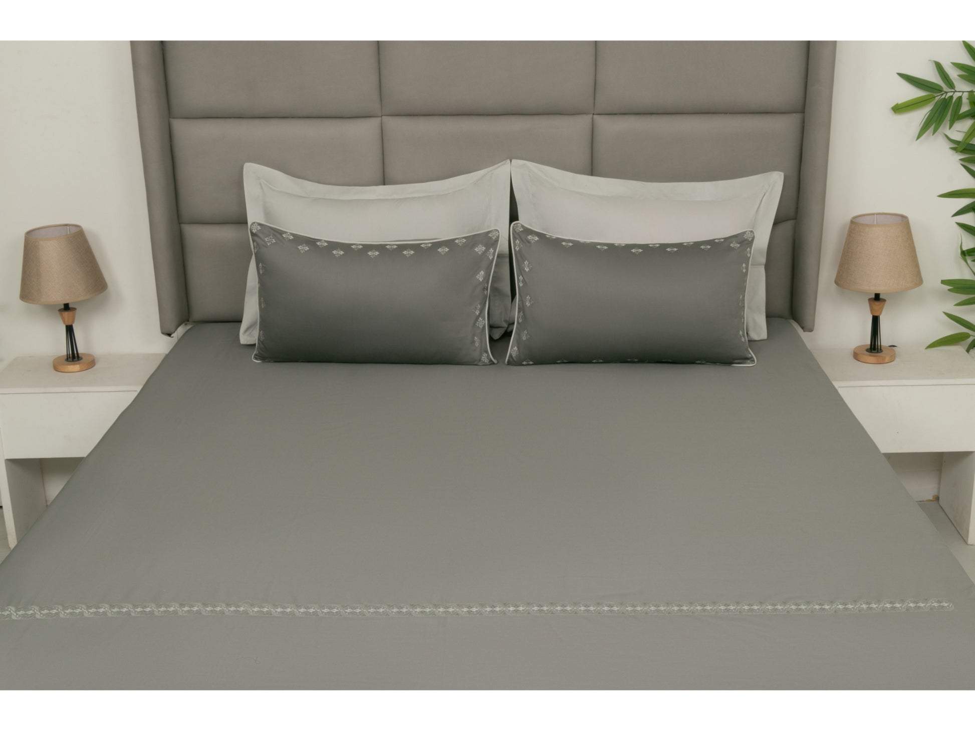 EMBROIDERY BEDSHEET 100% COTTON (3PCS) - Bedding Bliss