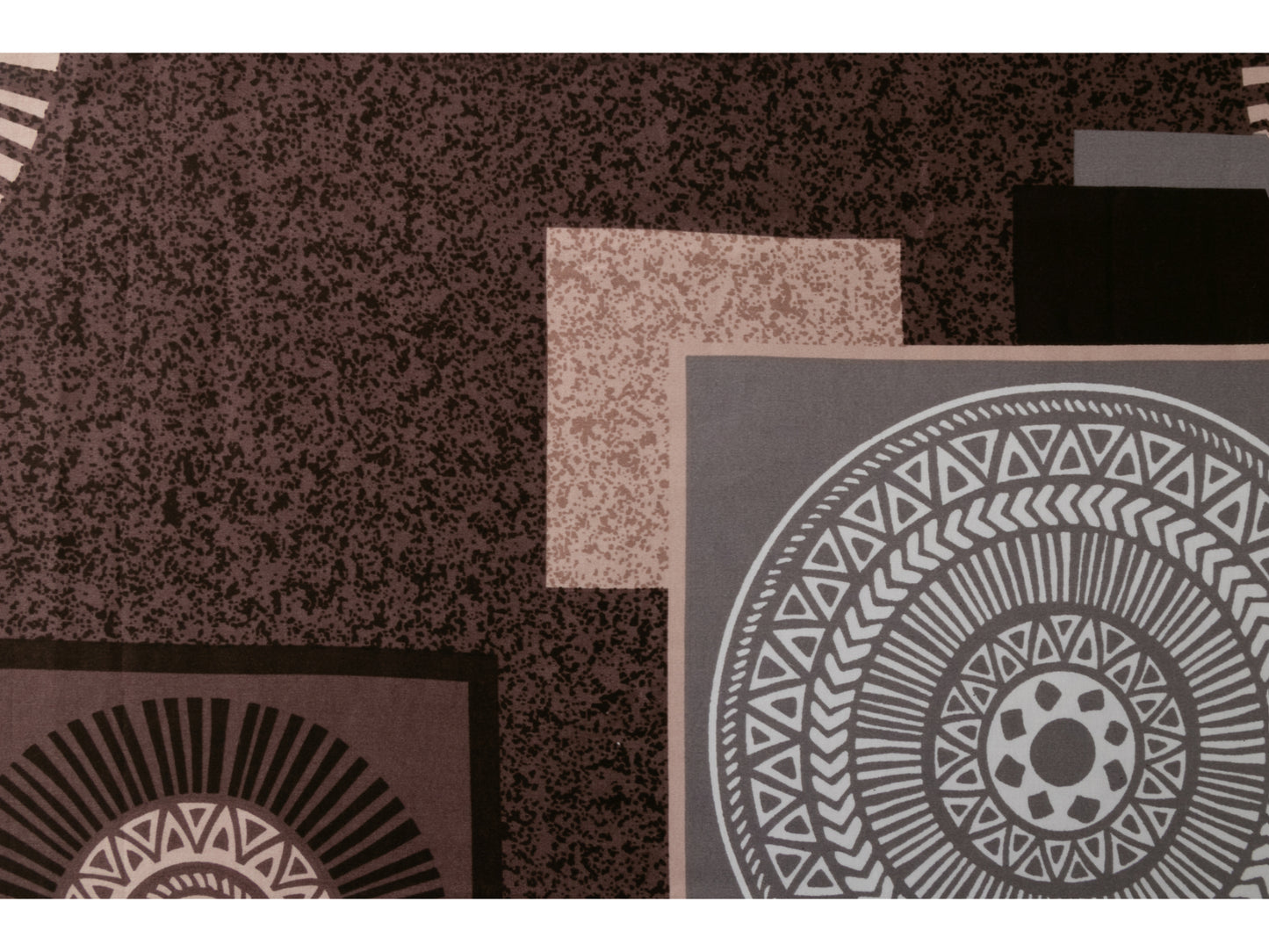 GUARANTEED PRINTED BEDSHEET 100% COTTON (3PCS, BROWN) - Bedding Bliss
