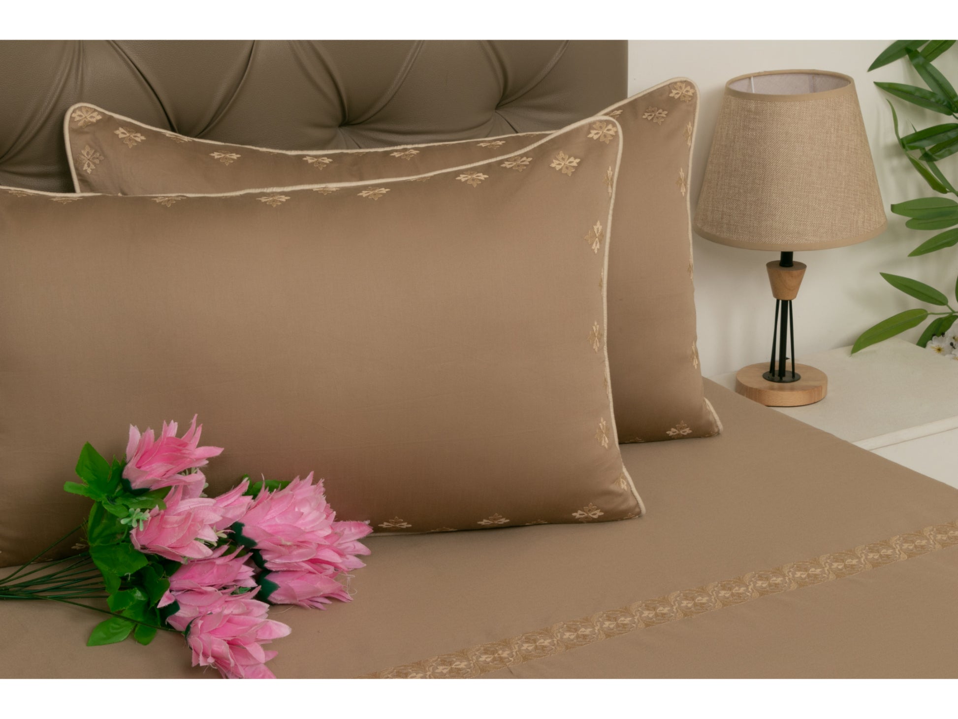 EMBROIDERY BEDSHEET 100% COTTON (3PCS) - Bedding Bliss