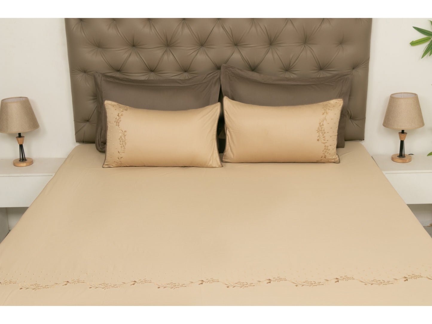 EMBROIDERY BEDSHEET 100% COTTON (3PCS) - Bedding Bliss