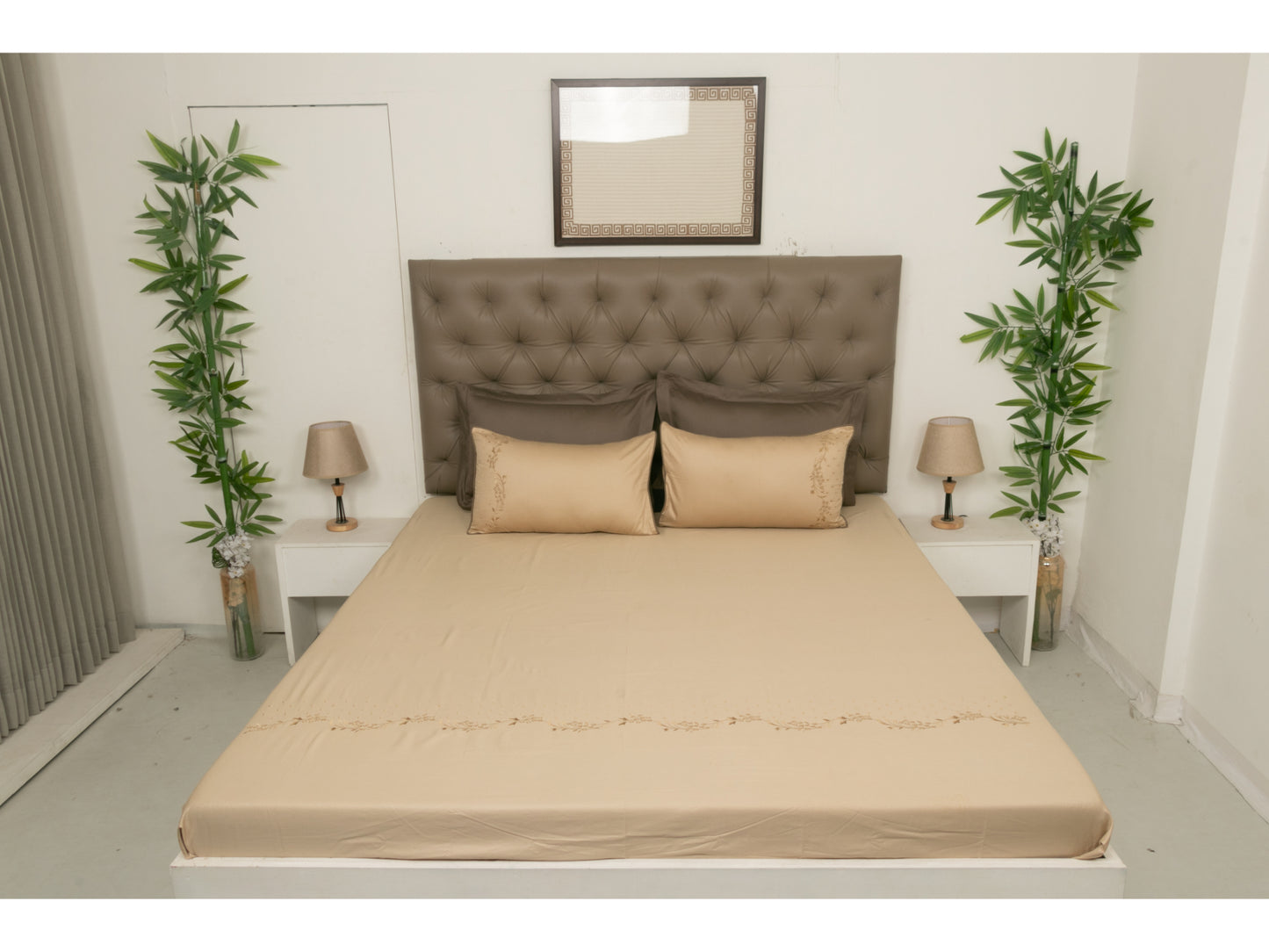 EMBROIDERY BEDSHEET 100% COTTON (3PCS) - Bedding Bliss