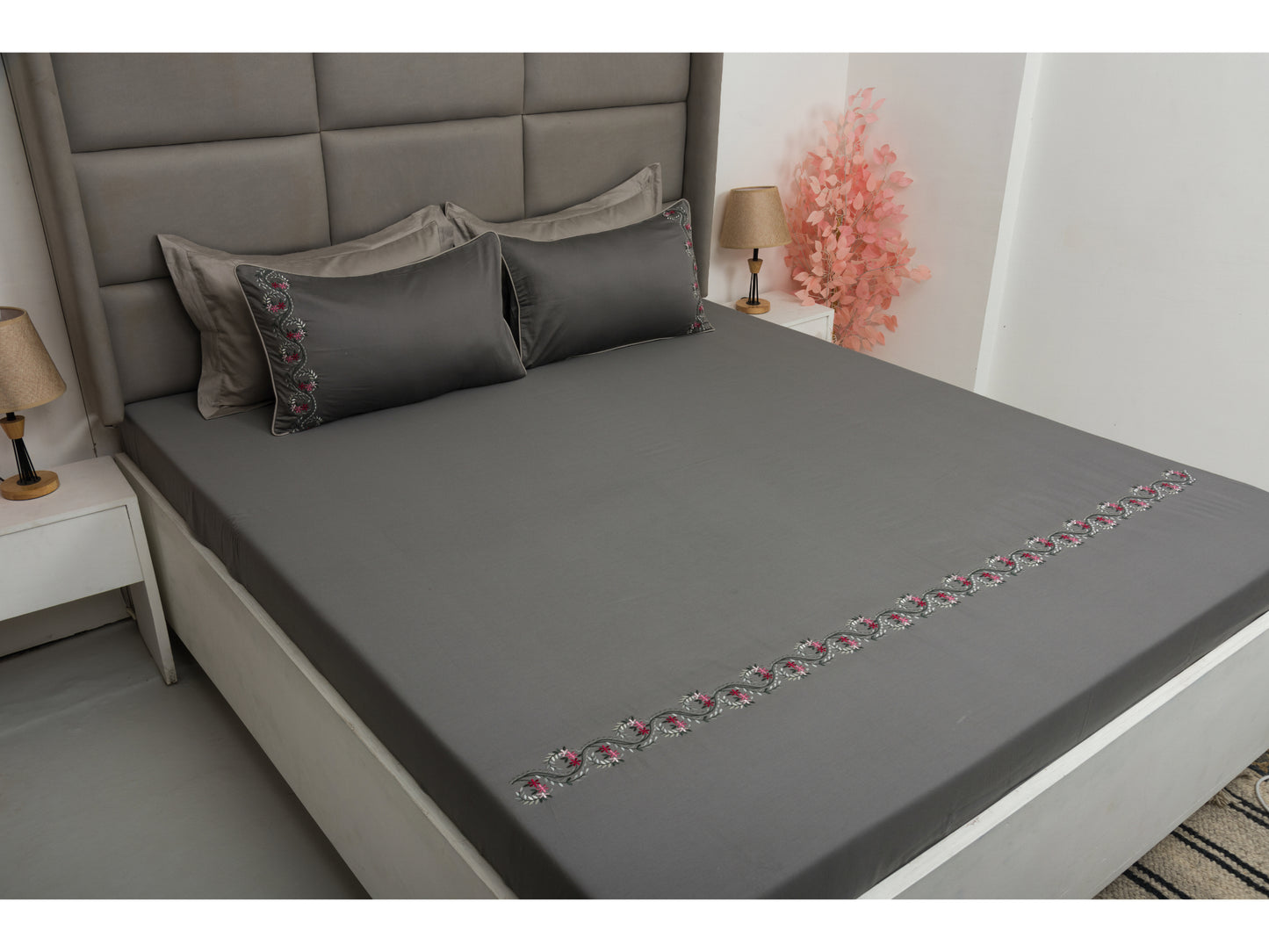 EMBROIDERY BEDSHEET 100% COTTON (3PCS)