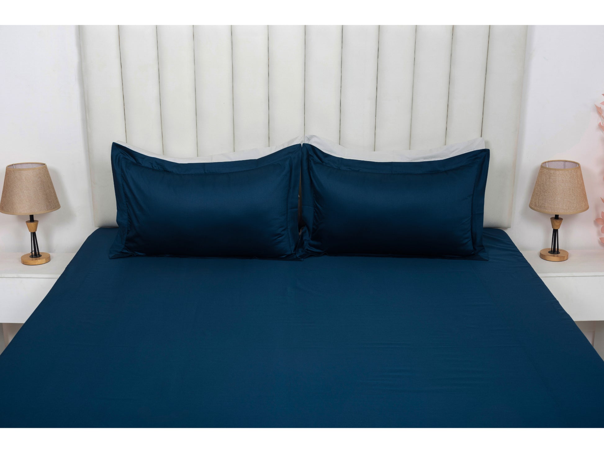 PLAIN BEDSHEET 100% COTTON (BRIGHT BLUE, 3PCS) - Bedding Bliss
