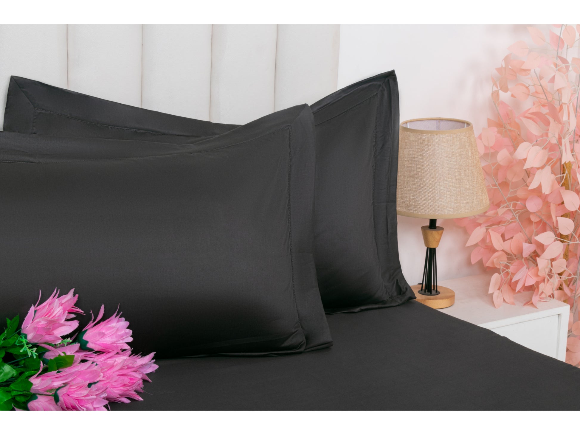 PLAIN BEDSHEET 100% COTTON (CHARCOAL GREY, 3PCS) - Bedding Bliss