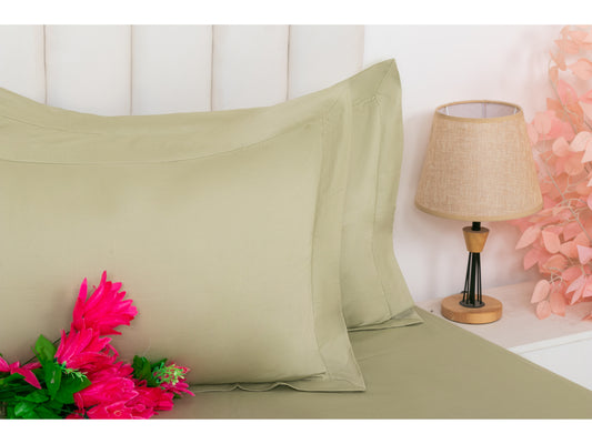 PLAIN BEDSHEET 100% COTTON (PISTA GREEN, 3PCS) - Bedding Bliss