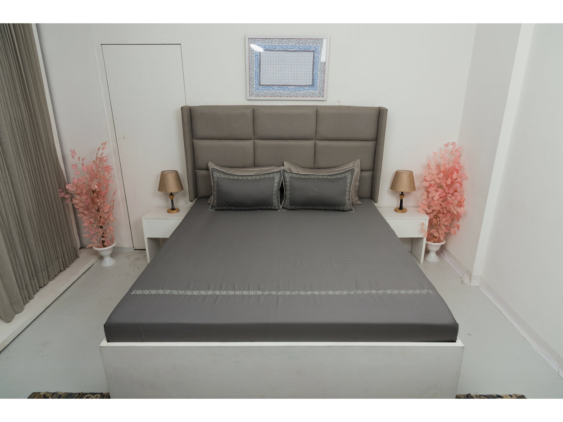 EMBROIDERY BEDSHEET 100% COTTON (3PCS) - Bedding Bliss